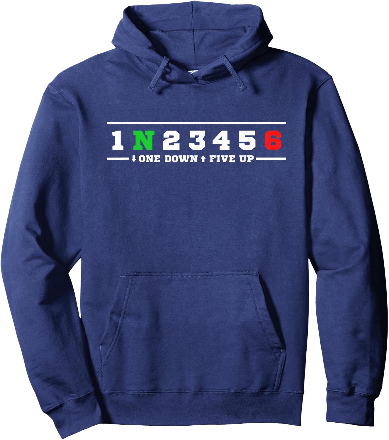 1N23456 Motorcycle Foot Gear Shift Hoodie - Hoodie | Navy
