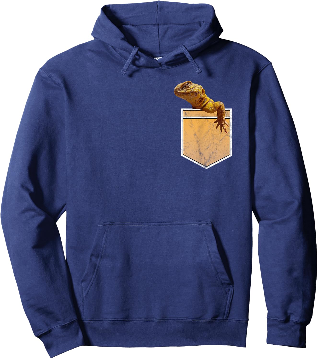 Funny Uromastyx Agame In Pocket Hoodie - Hoodie | Navy