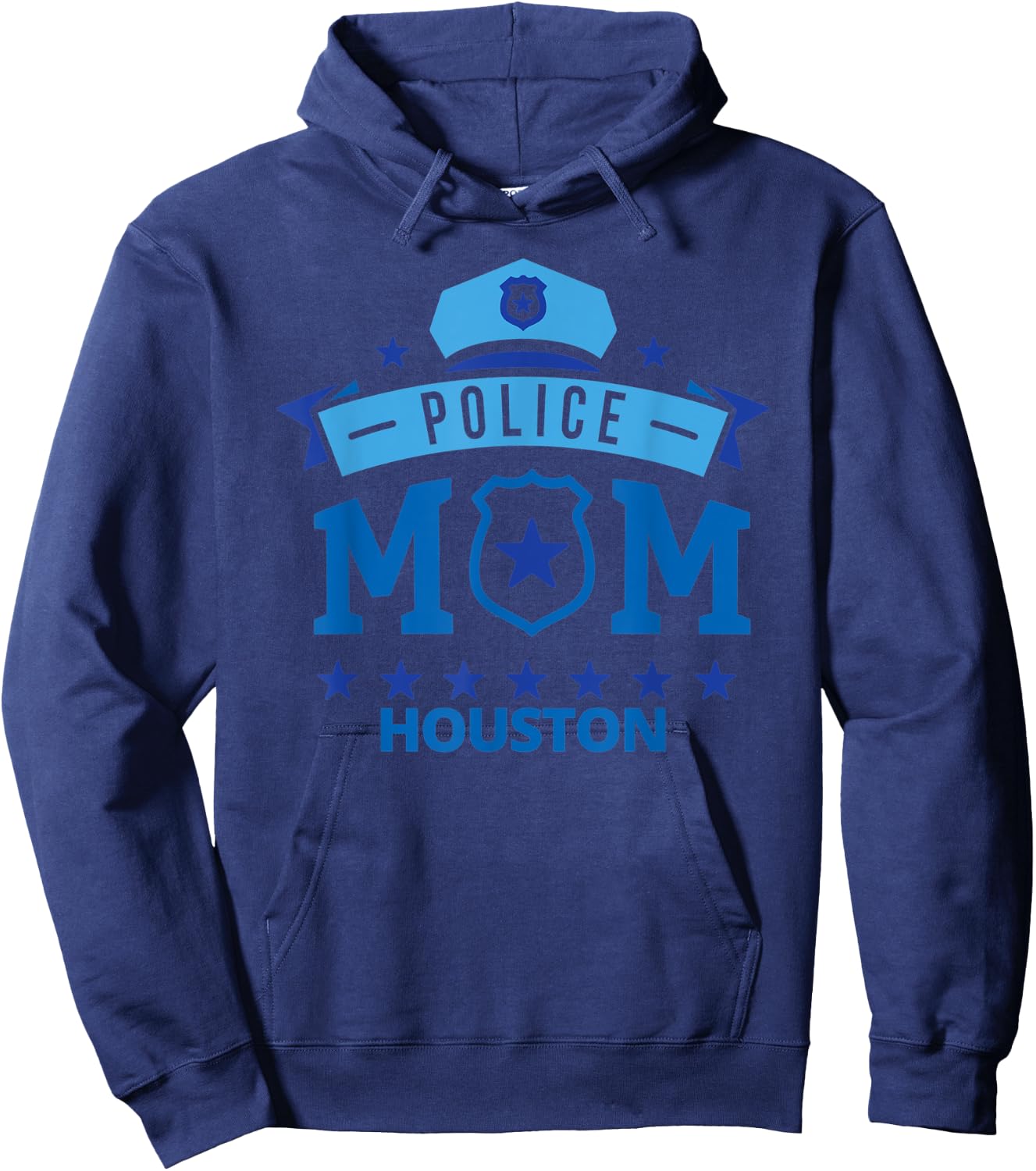 Police Mom Houston Texas Gift Mother Hoodie - Hoodie | Navy