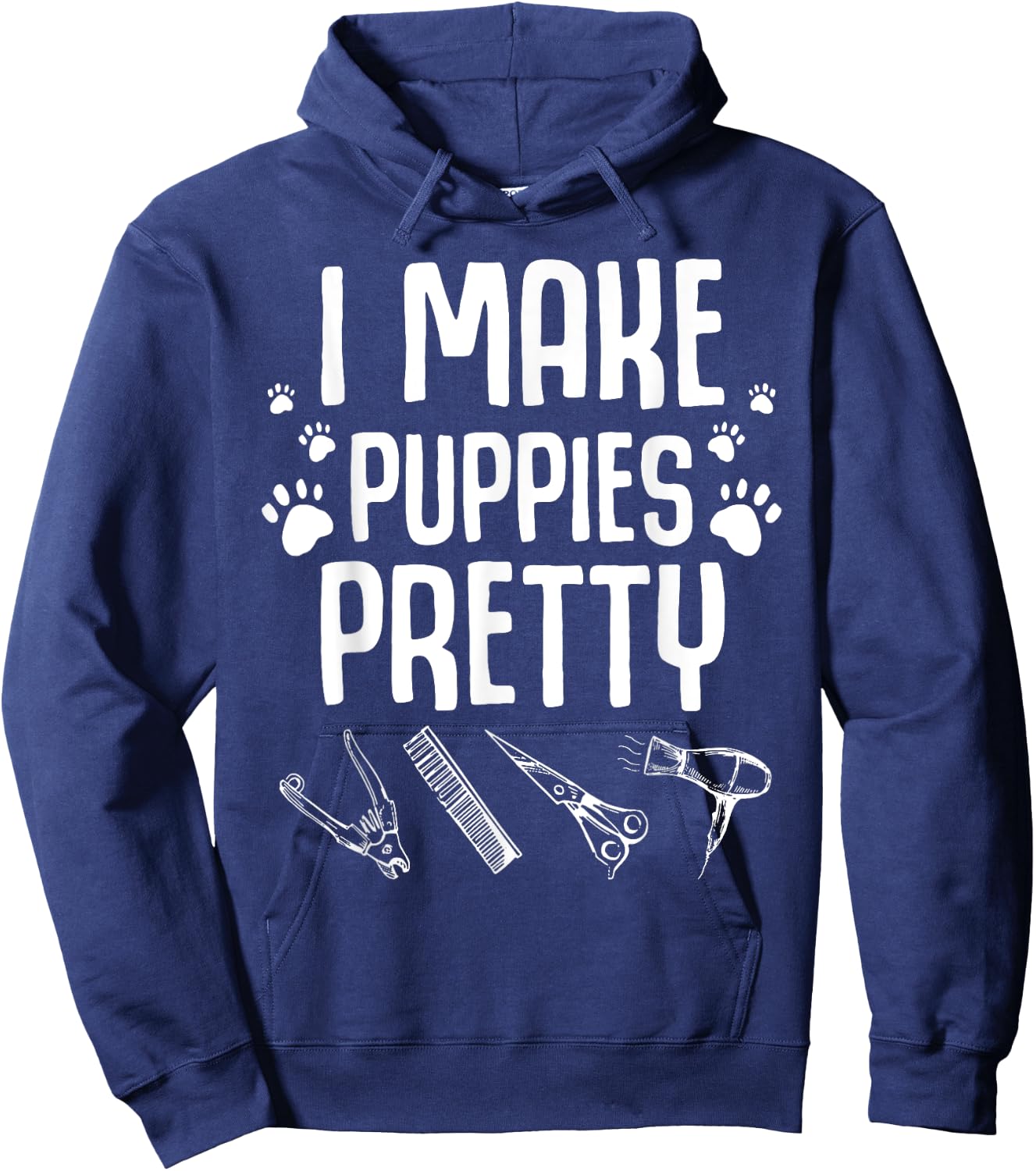 Funny Grooming Dog Groomer Gift Men Puppy Groom Hoodie - Hoodie | Navy