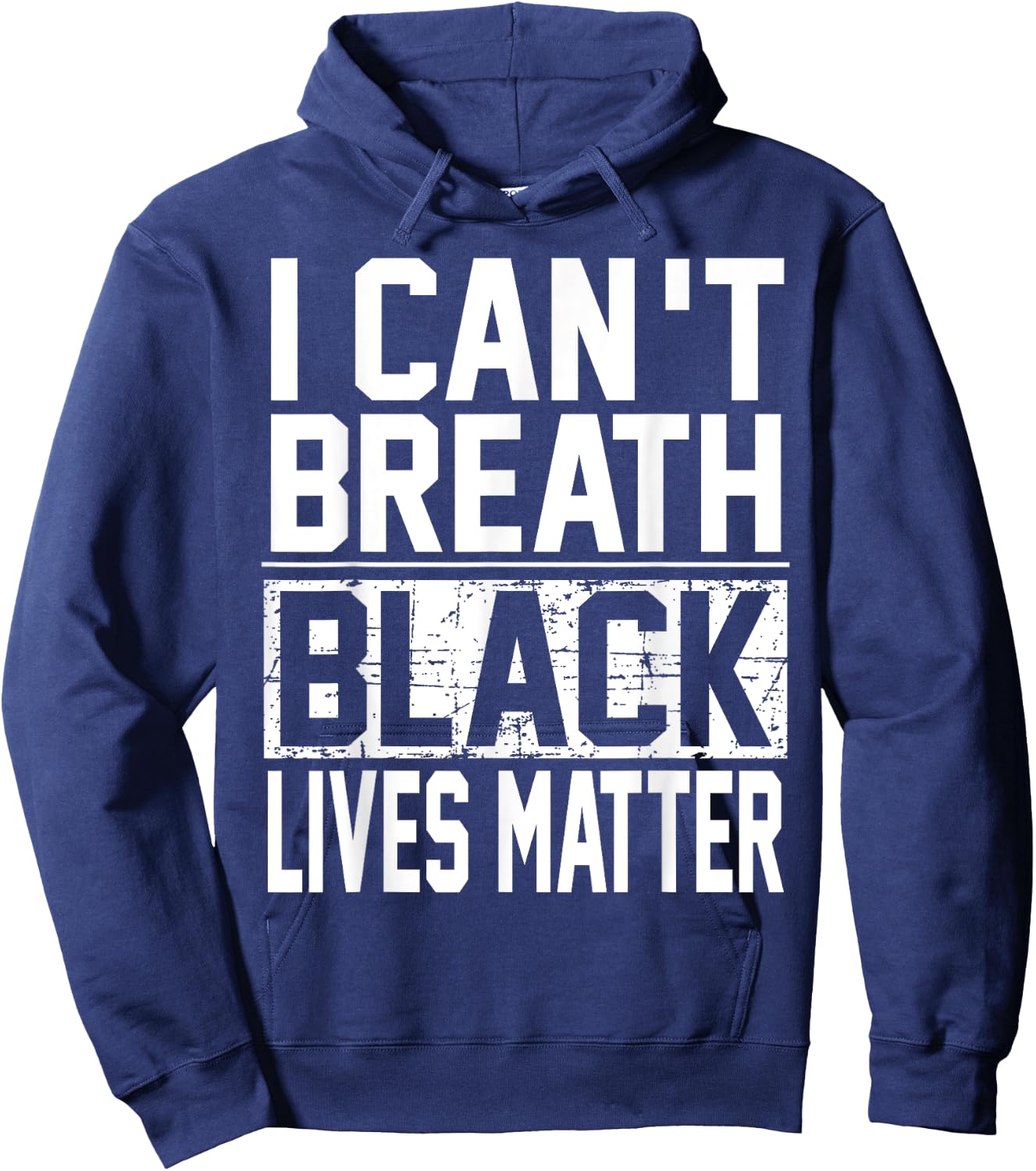 Unique I Cant Breath Black Lives Matter Hoodie - Hoodie | Navy