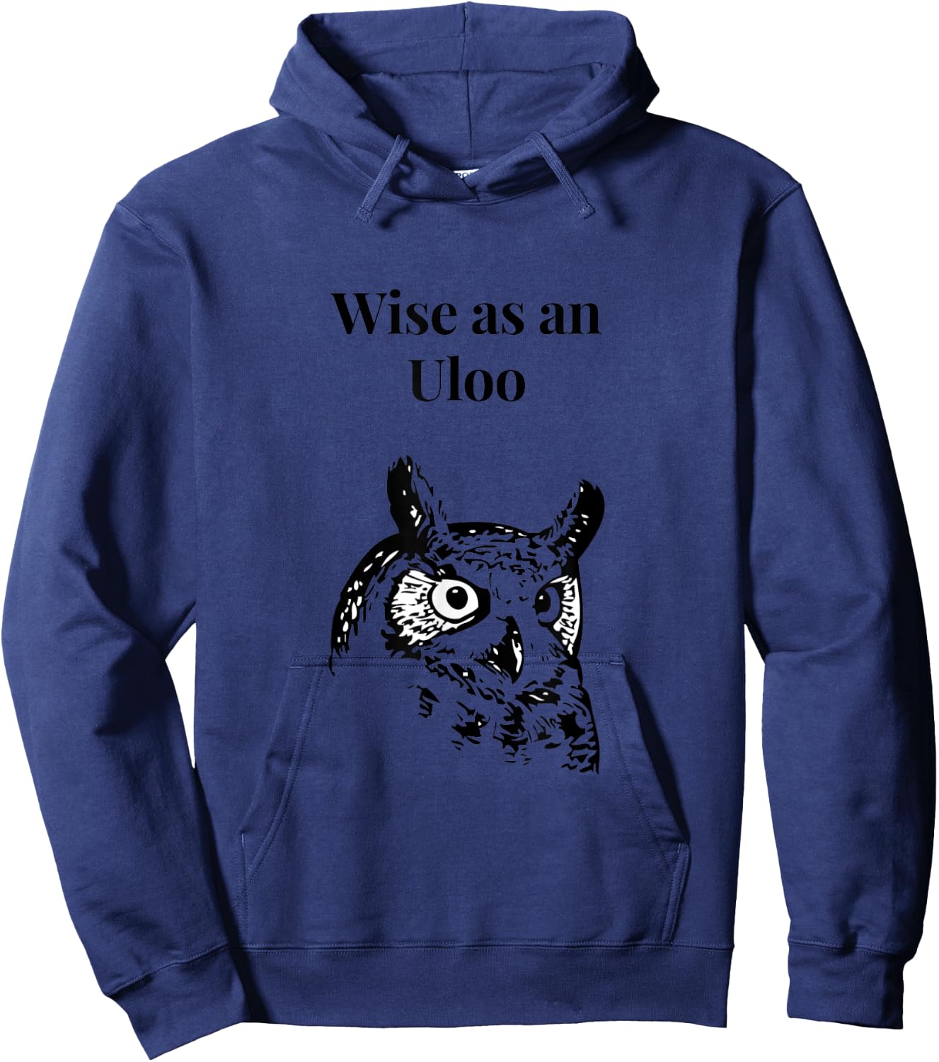 Wise as an Uloo Owl Hindi Bollywood Urdu Funny Hoodie - Hoodie | Navy