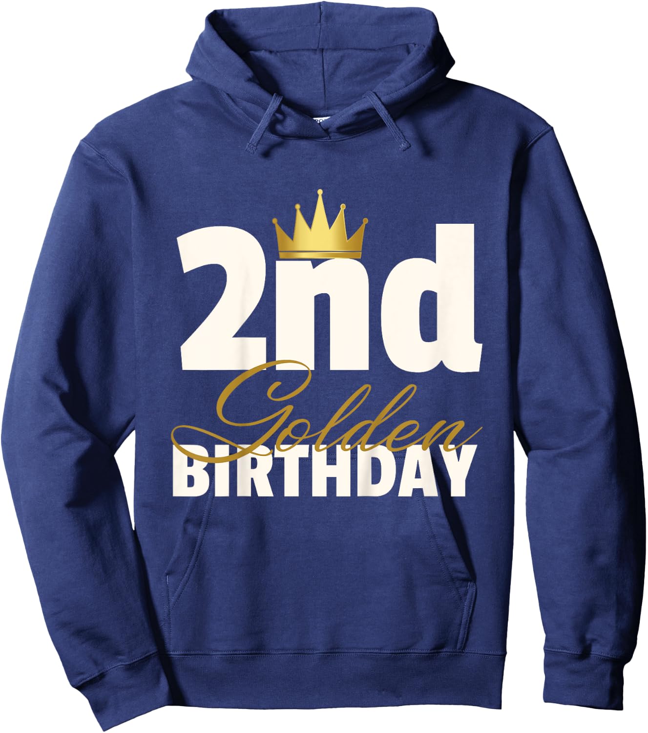 2nd Golden Birthday Year Age Crown Hoodie - Hoodie | Navy