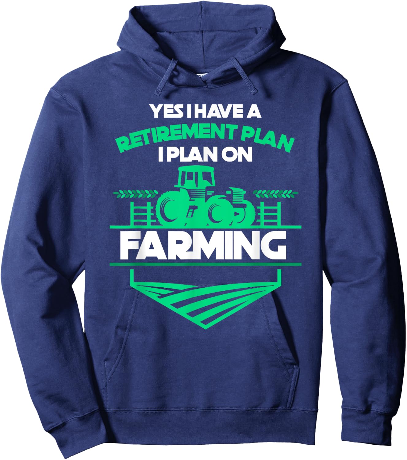 Tractor Farmer Retirement Gift Retired Farmer Hoodie - Hoodie | Navy