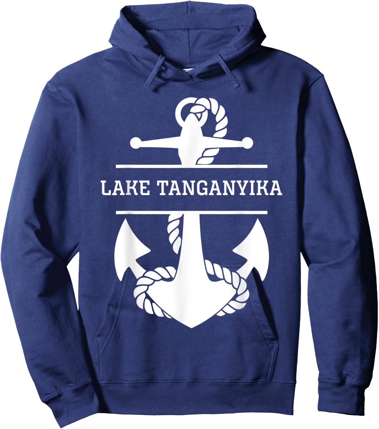 Lake Tanganyika Africa Nautical Hoodie - Hoodie | Navy