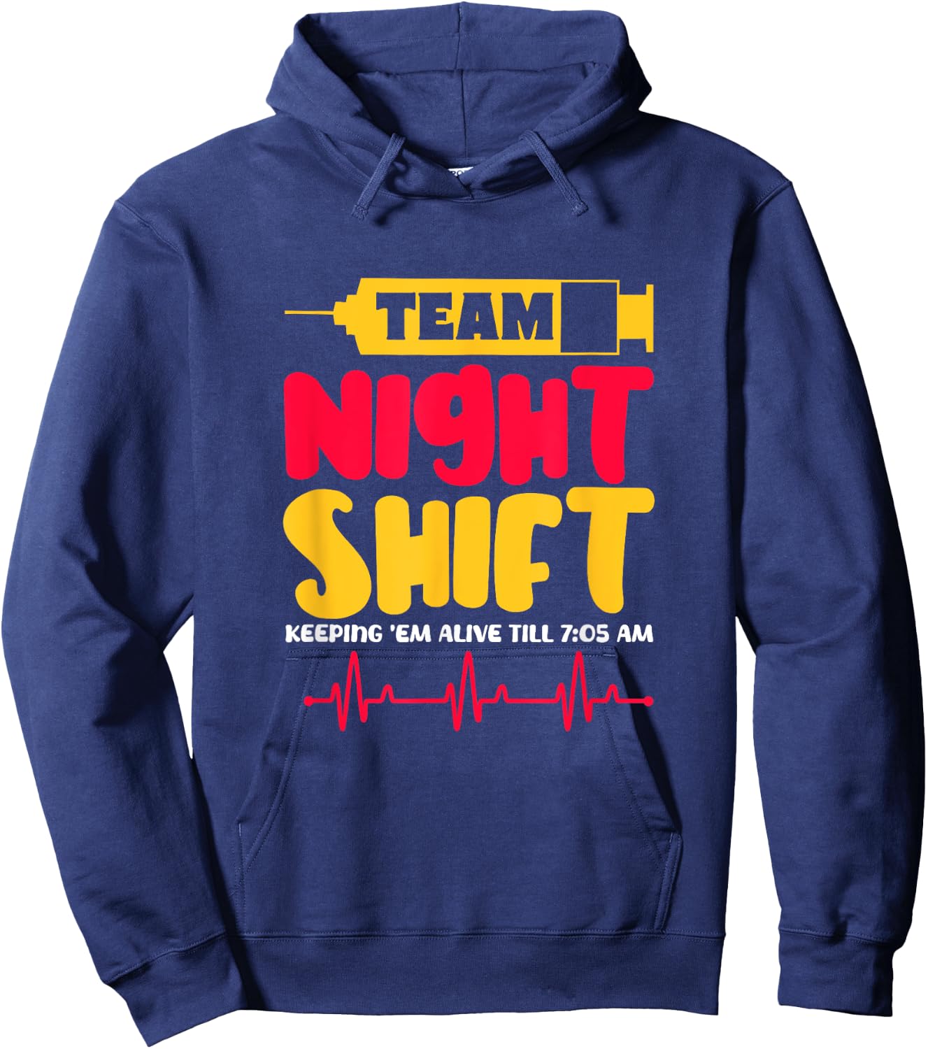 Team Night Shift Nurse Doctor Medical Emergency Hoodie - Hoodie | Navy
