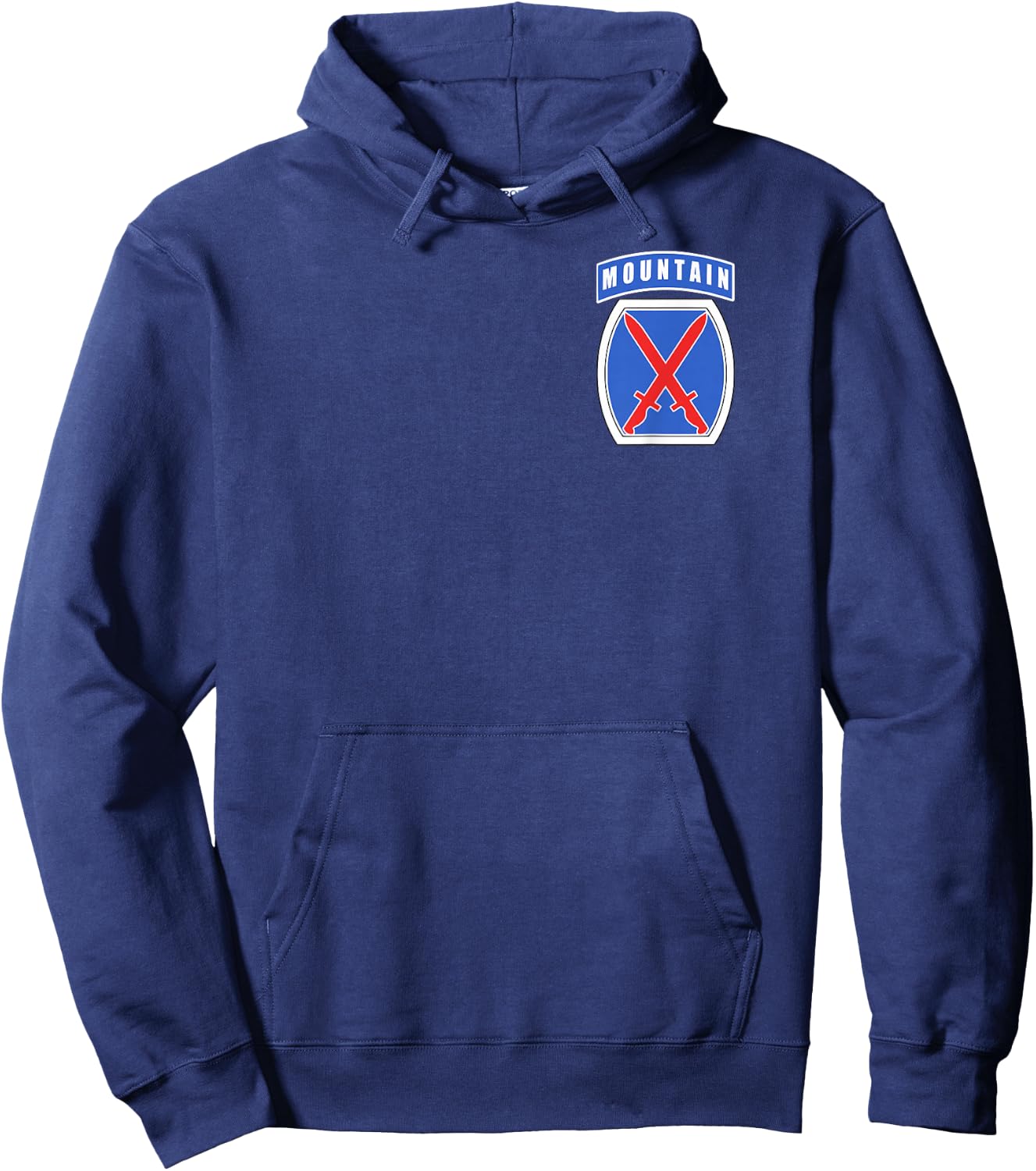 10th Mountain MTN Division Patch Hoodie - Hoodie | Navy