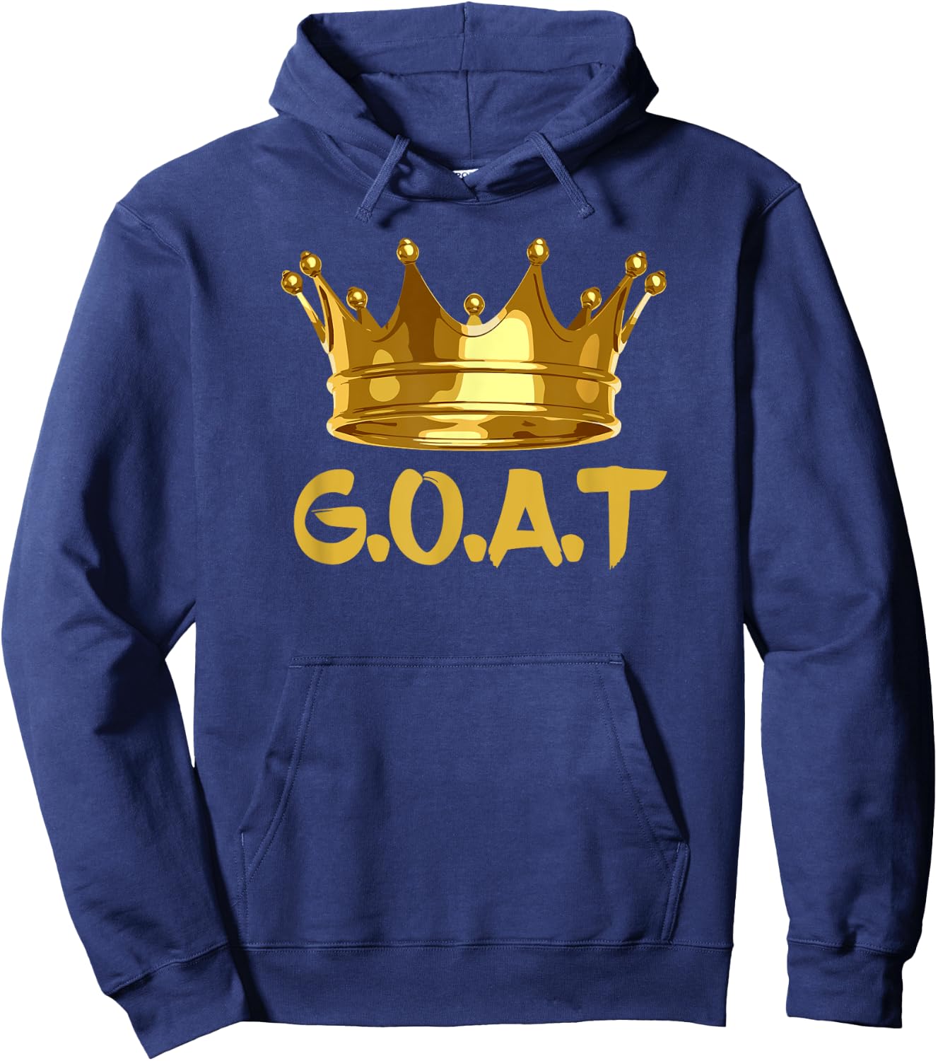 Retro Golden Crown G.O.A.T Gift Men Women Hoodie - Hoodie | Navy