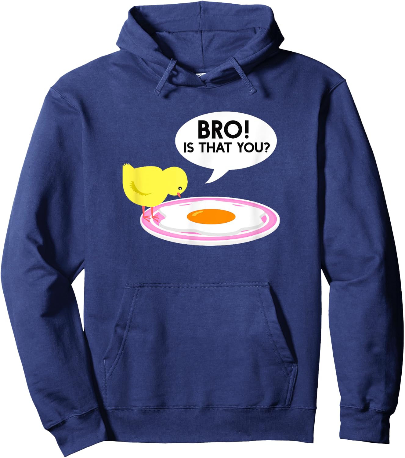 Funny Chicken Is That You Bro Design Hoodie - Hoodie | Navy