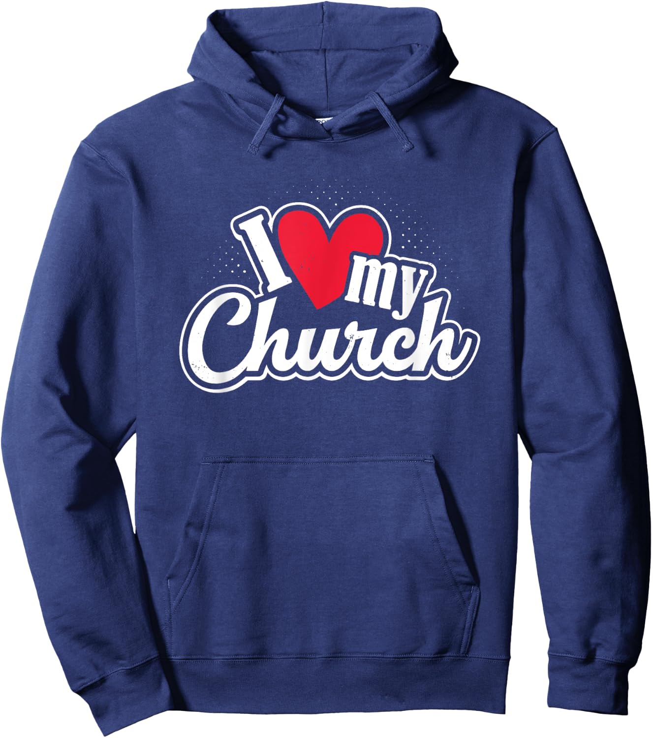 I Love My Church Heart Church Outing Retreat Hoodie - Hoodie | Navy