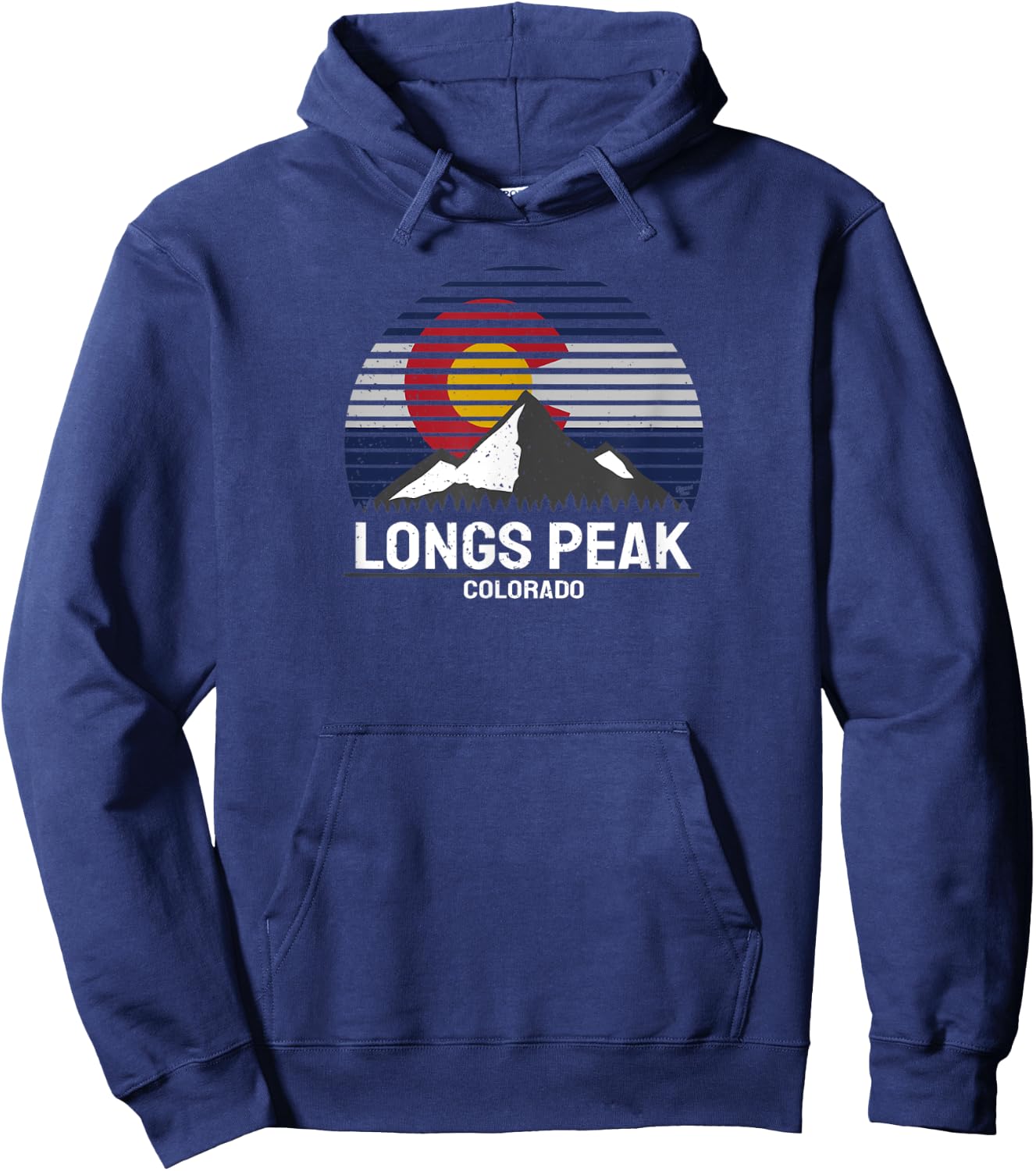 Longs Peak Colorado Rocky Mountain Hiking Hoodie - Hoodie | Navy