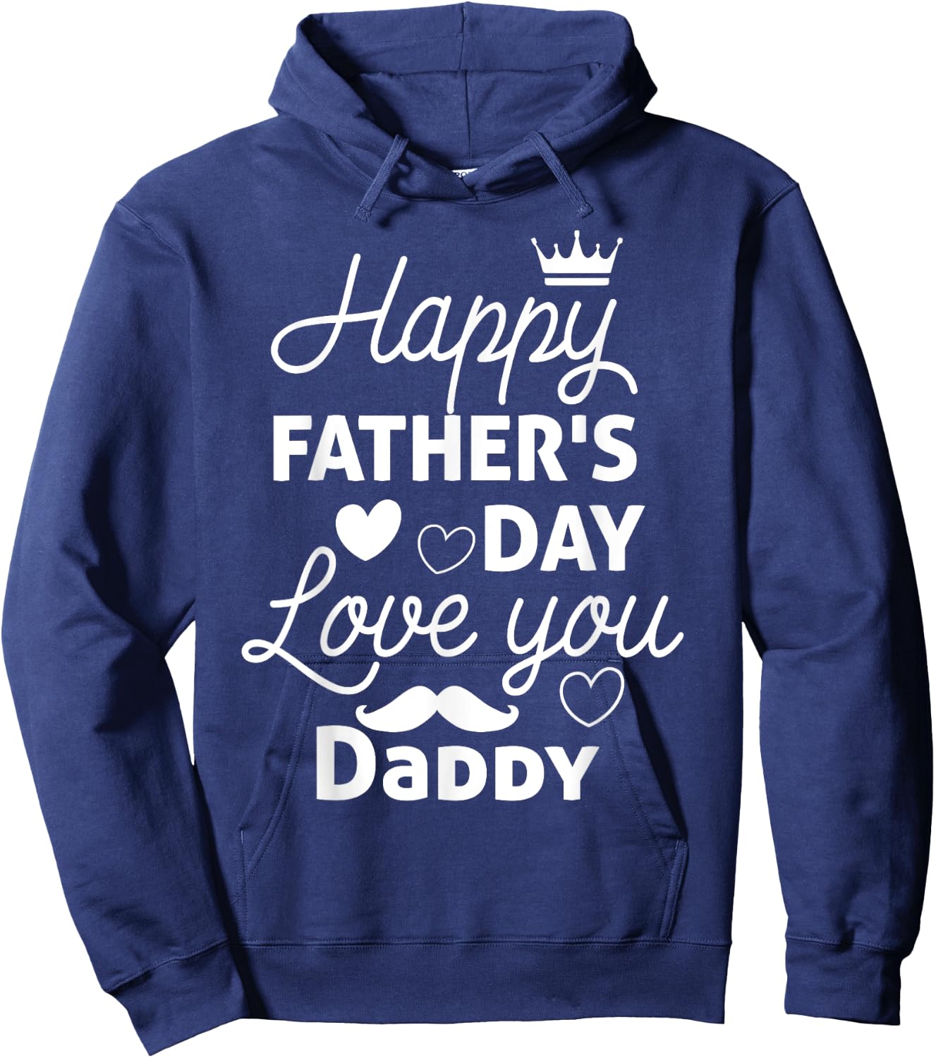 Happy Fathers Day Daddy Shirt 2025 for Dad Kids Hoodie - Hoodie | Navy