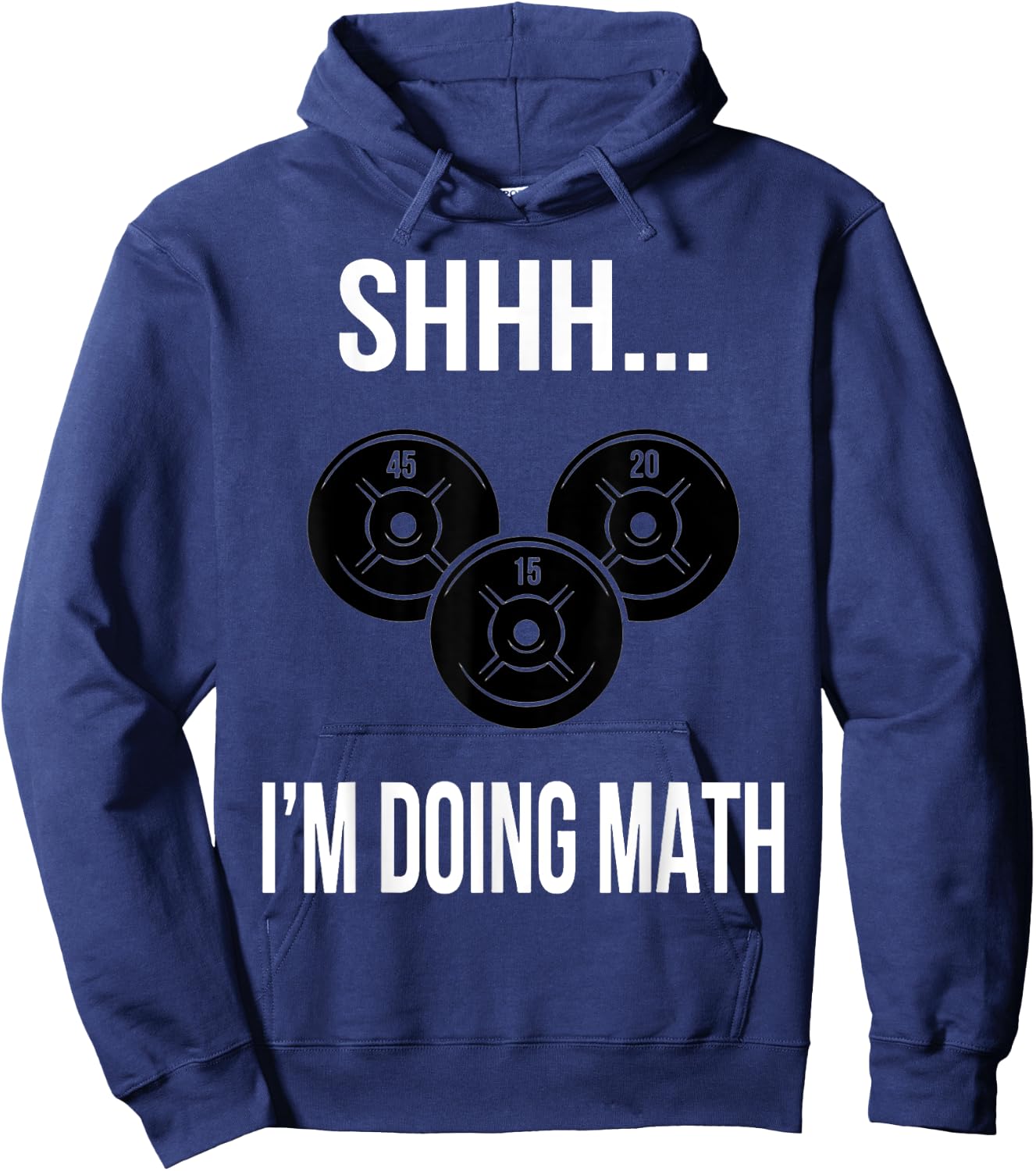 Shhh I'm Doing Math Gym Fitness Math Hoodie - Hoodie | Navy