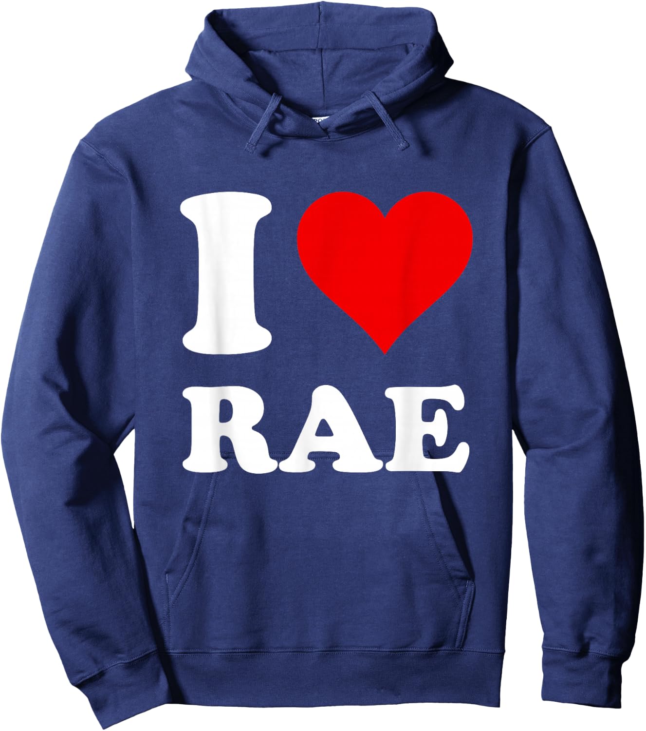 Red Heart I Love Rae Hoodie - Hoodie | Navy