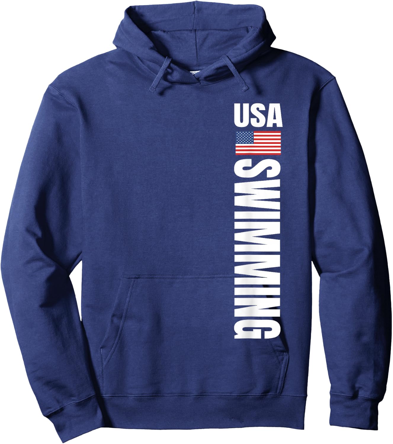 USA Swimming American Flag Swim Sport Team Hoodie - Hoodie | Navy