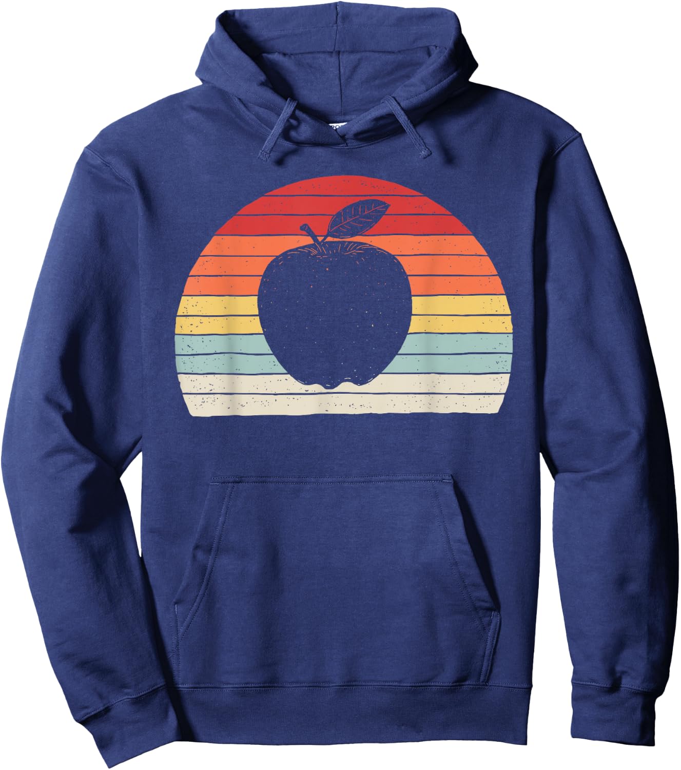 Vintage Retro Apple Fruit Hoodie - Hoodie | Navy