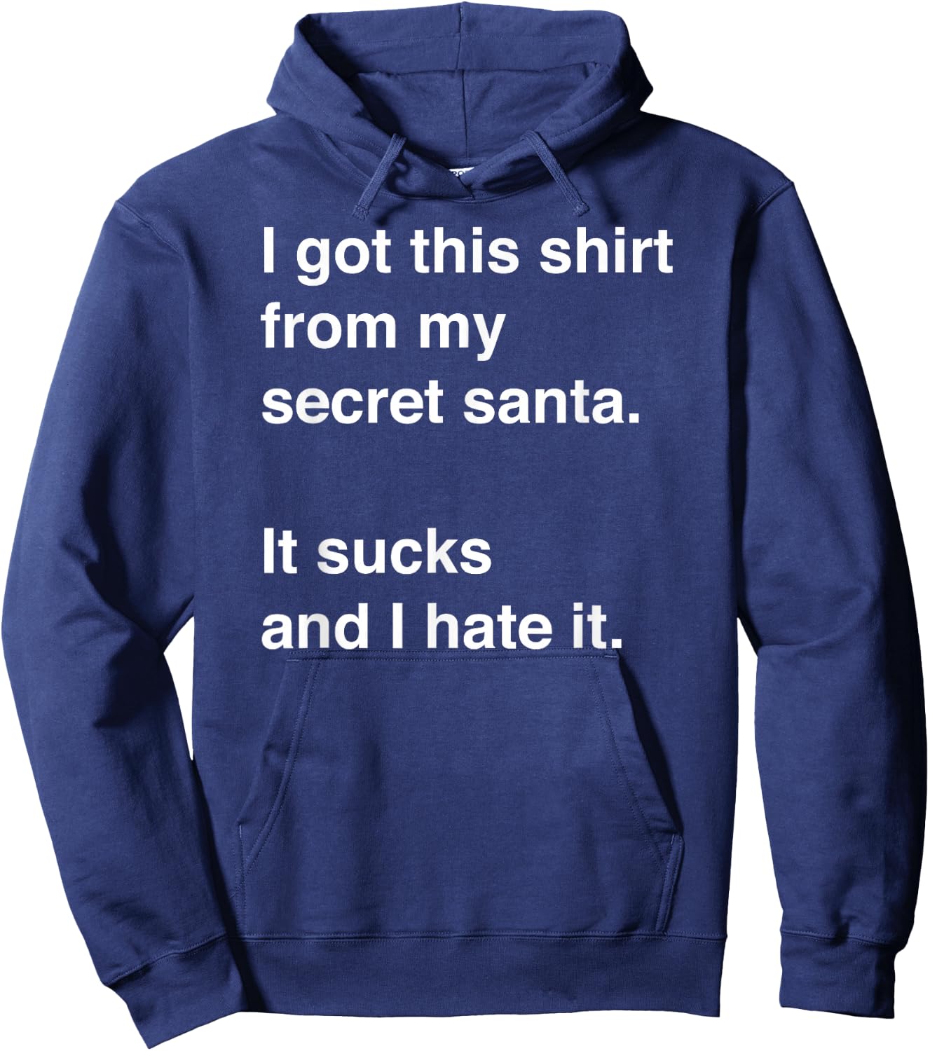 Funny Sarcastic Secret Santa Gift Hoodie - Hoodie | Navy