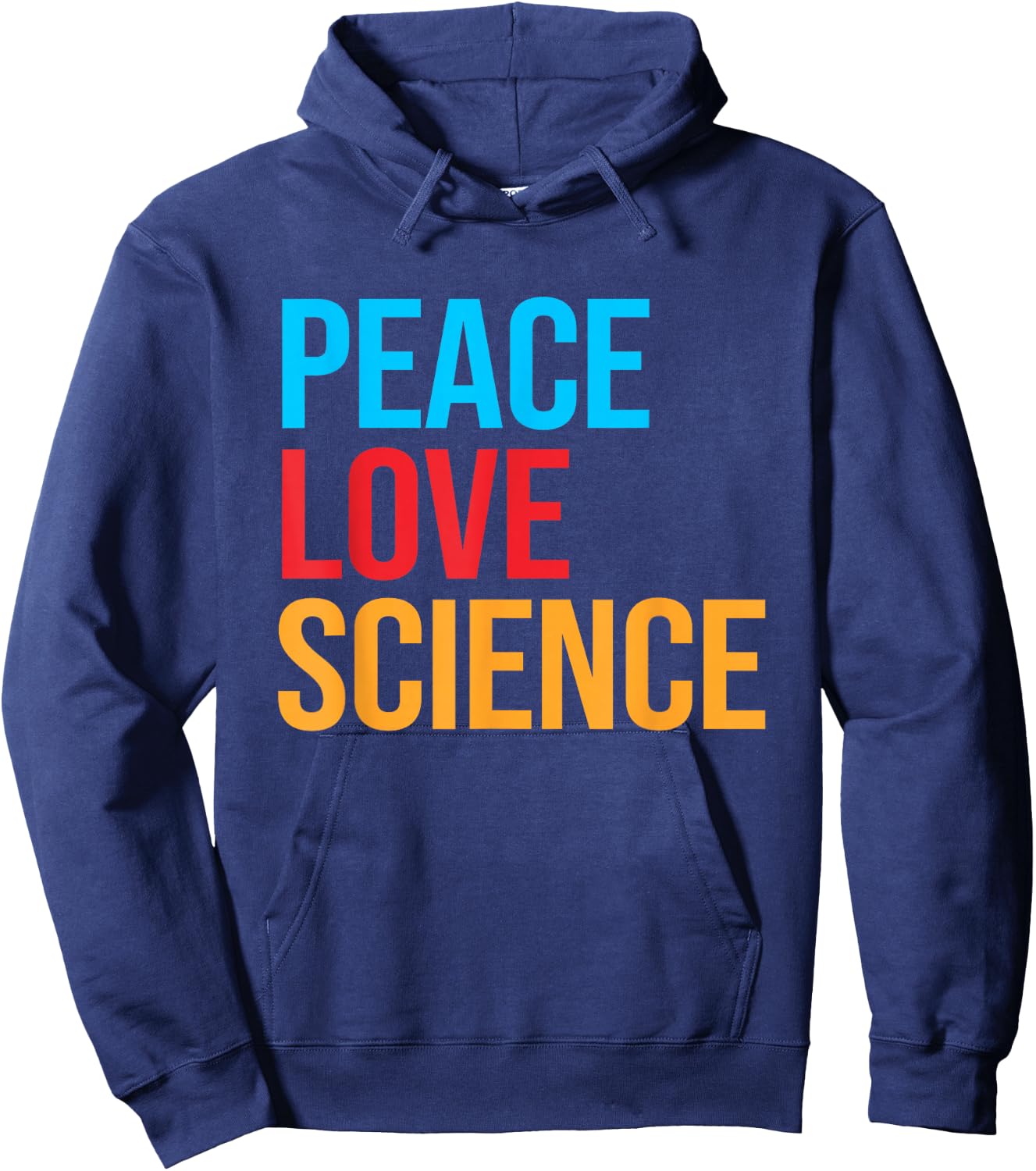 Peace Love Science Hoodie - Hoodie | Navy