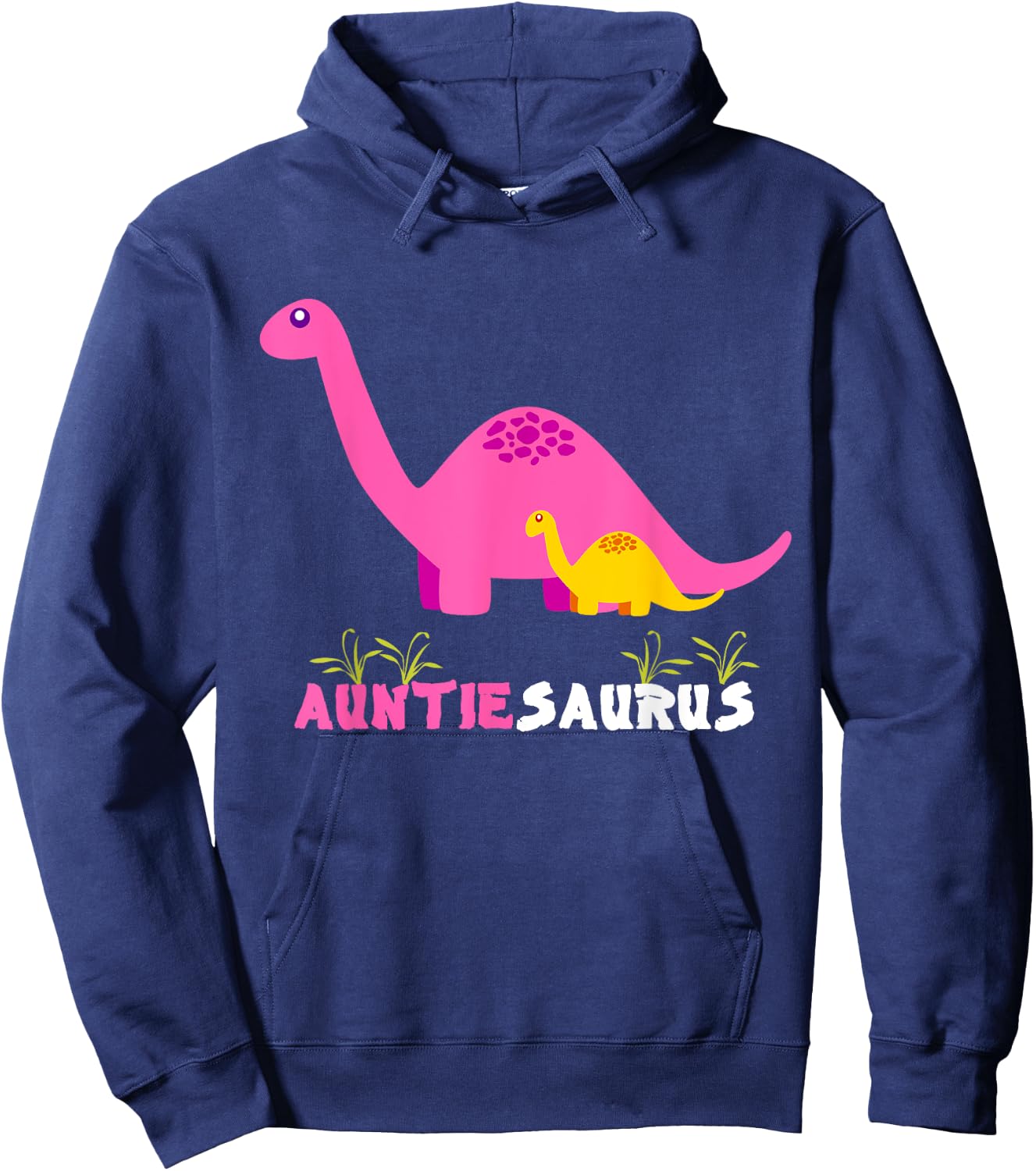 Auntiesaurus Cute Auntie Saurus Dinosaur Aunt Hoodie - Hoodie | Navy