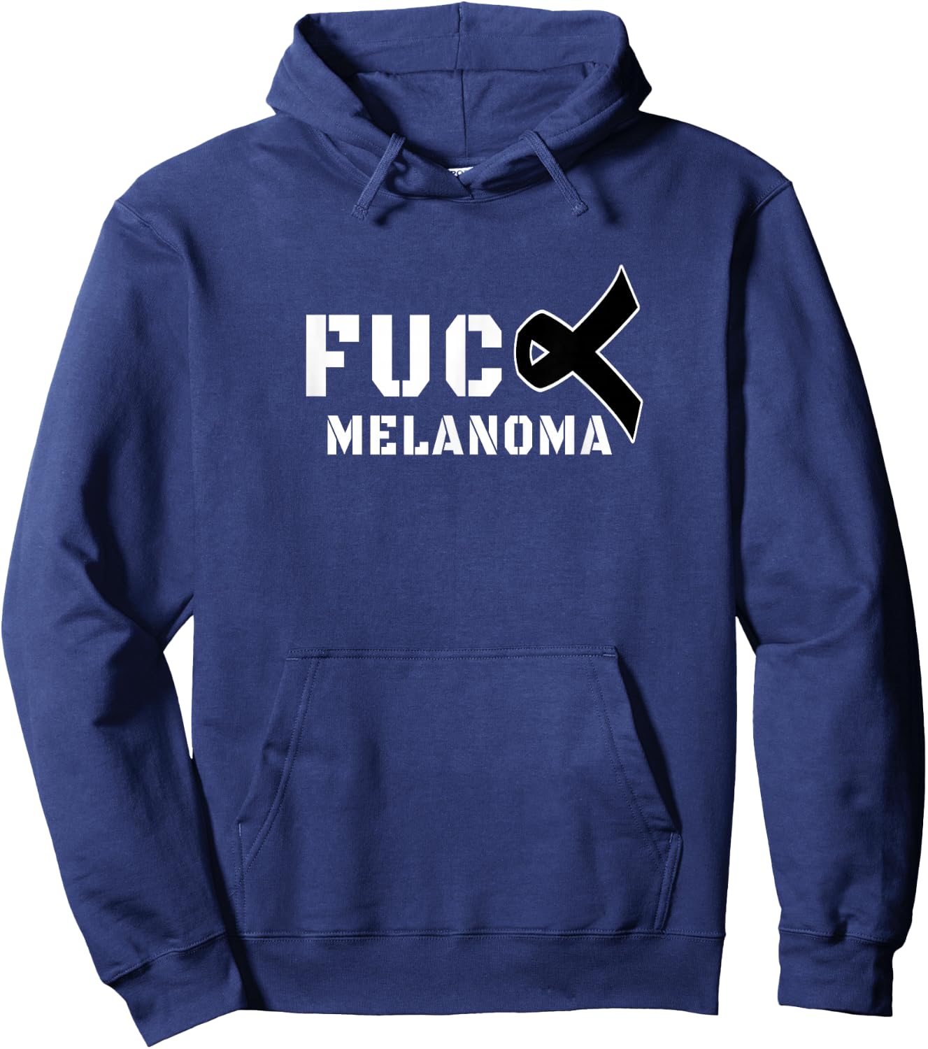 Fuck Melanoma Skin Cancer Awareness Hoodie - Hoodie | Navy