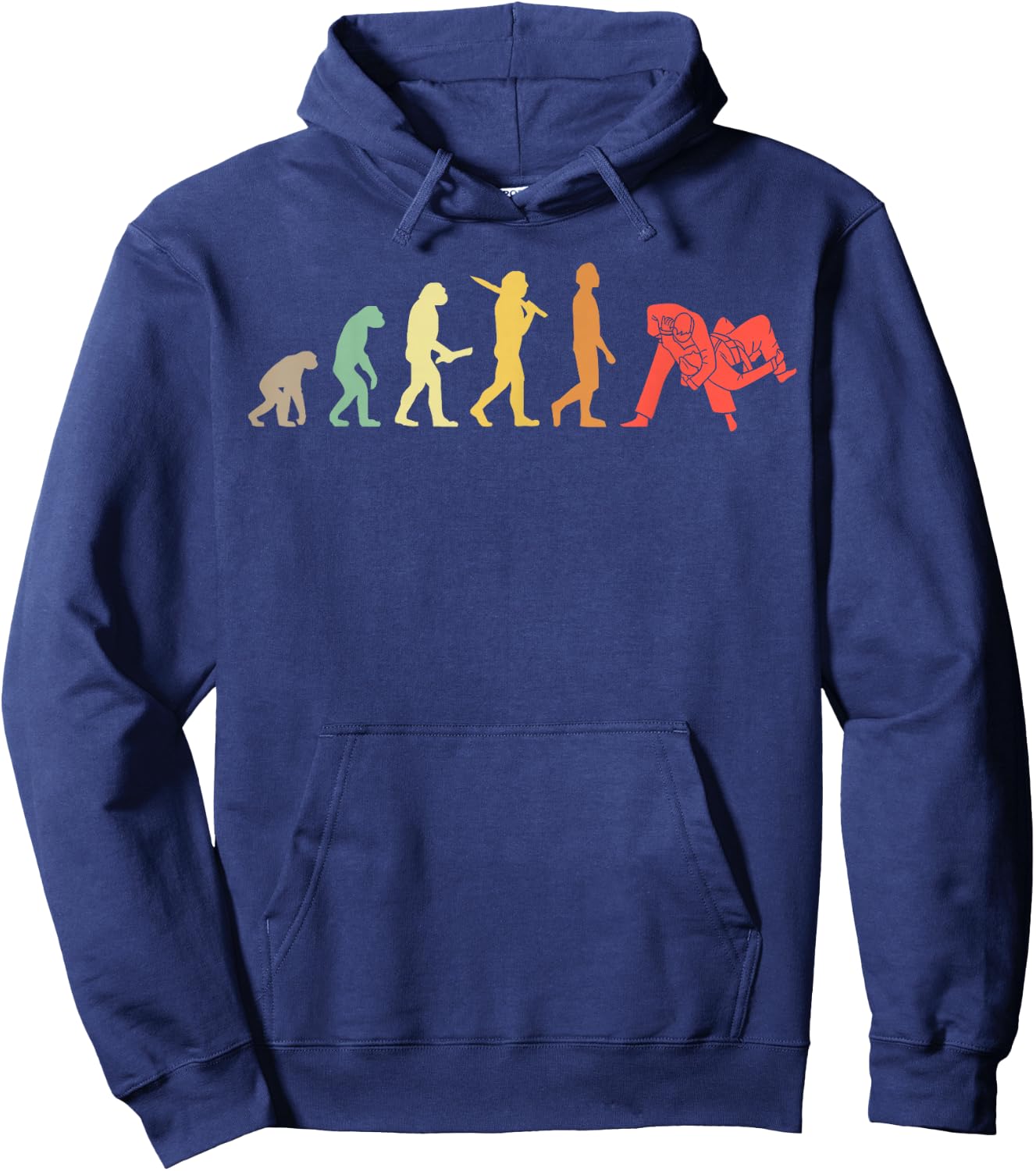 Retro Judo Evolution Gift Judokas Hoodie - Hoodie | Navy
