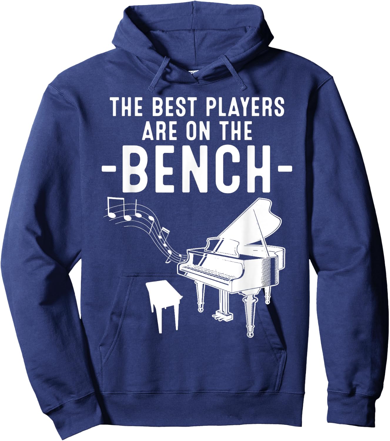 Funny Piano Player Gift Cute Bench Pianist Hoodie - Hoodie | Navy