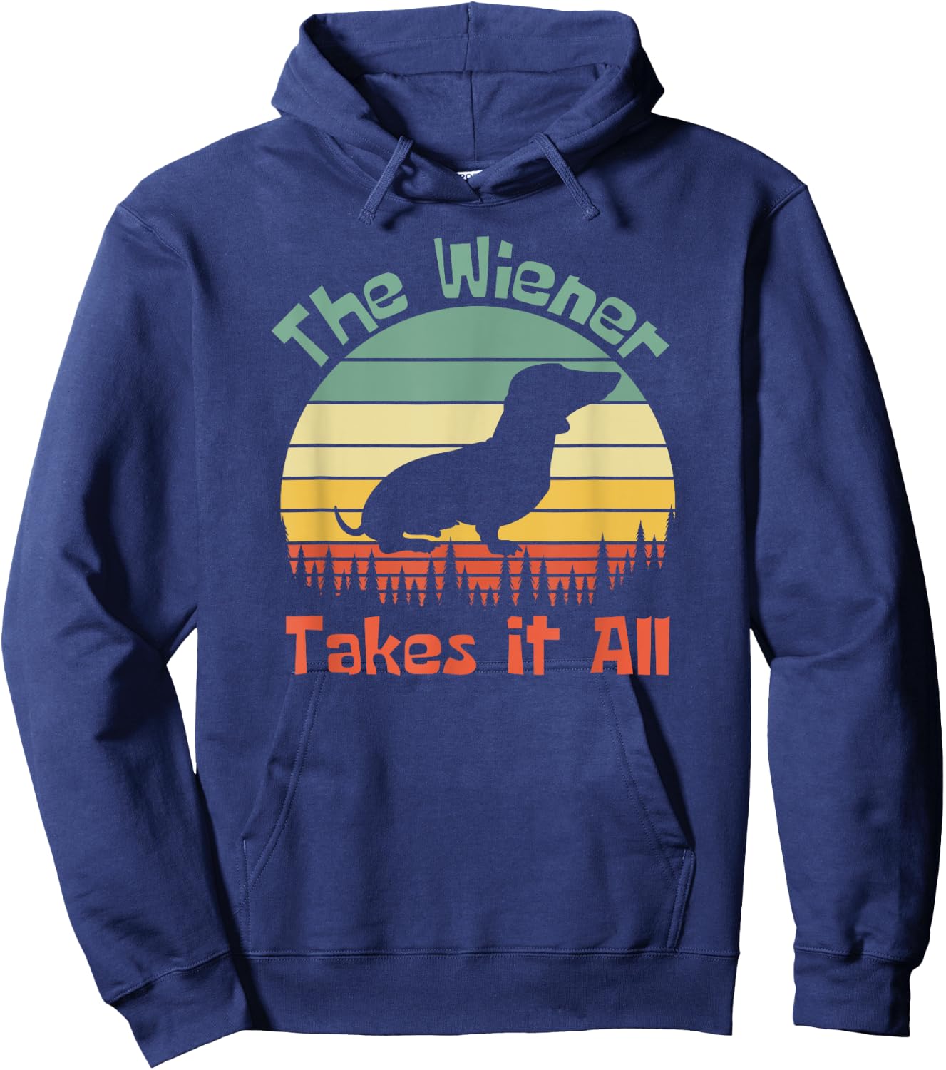 The Wiener Takes It All, Wiener Dog Hoodie - Hoodie | Navy