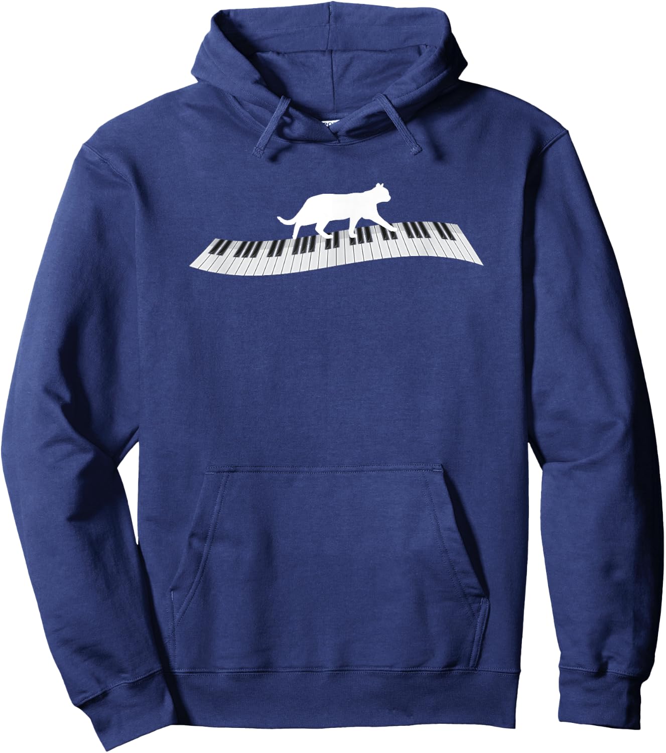 Cat Keyboards Piano Men Women Girls Kids Hoodie - Hoodie | Navy