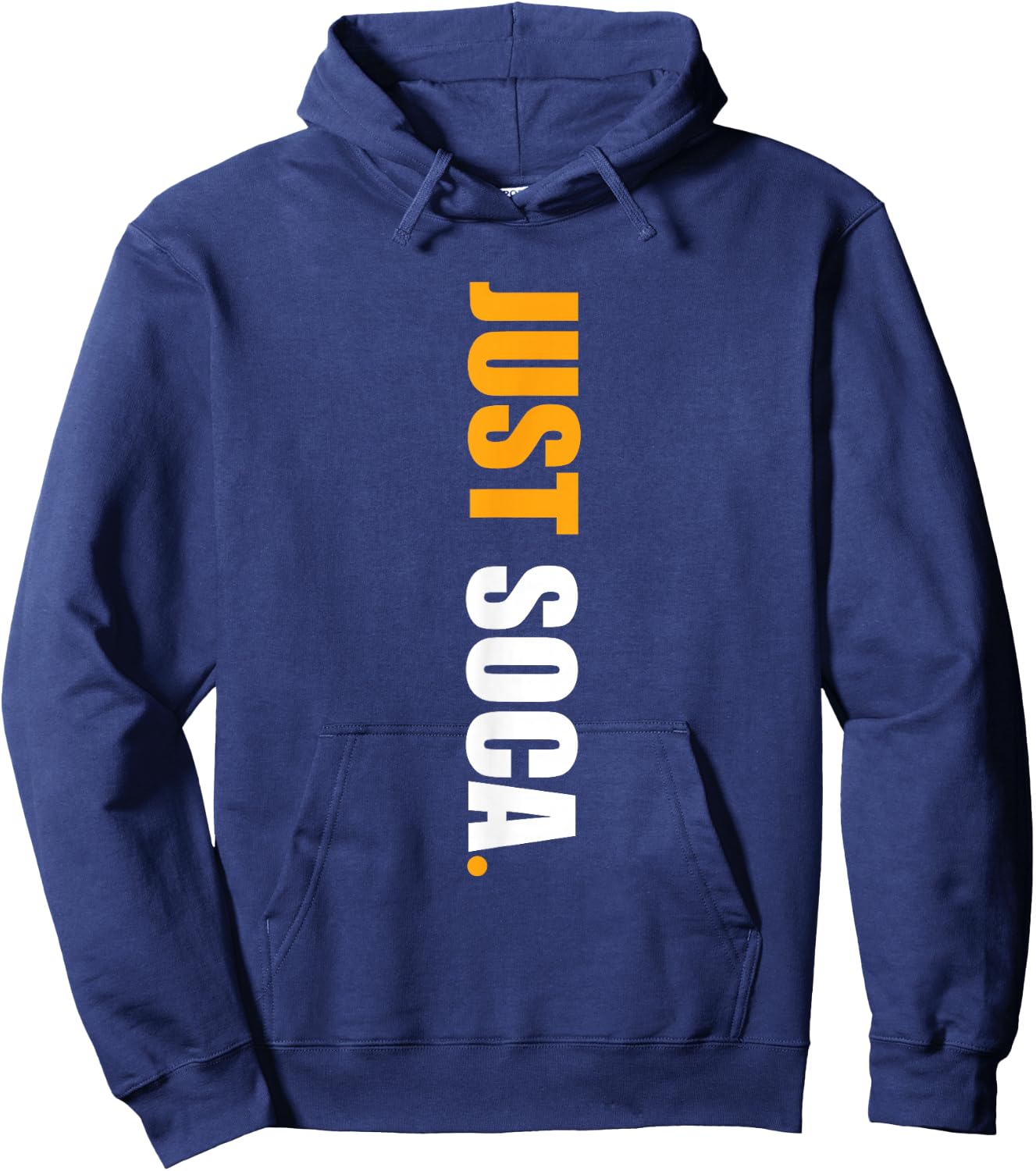 Just Soca - Vertical Solid Print Hoodie - Hoodie | Navy