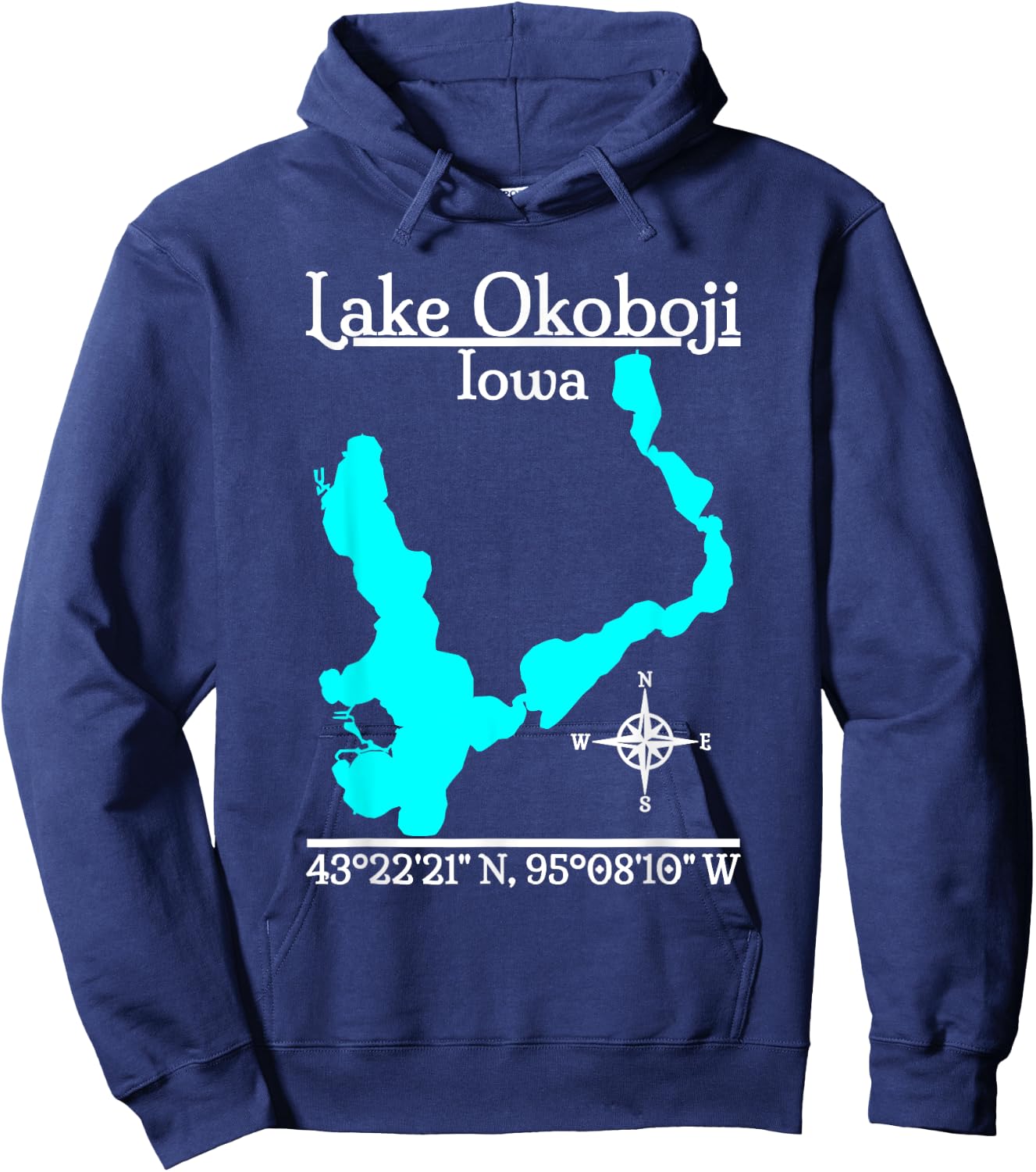Lake Okoboji - Iowa Hoodie - Hoodie | Navy