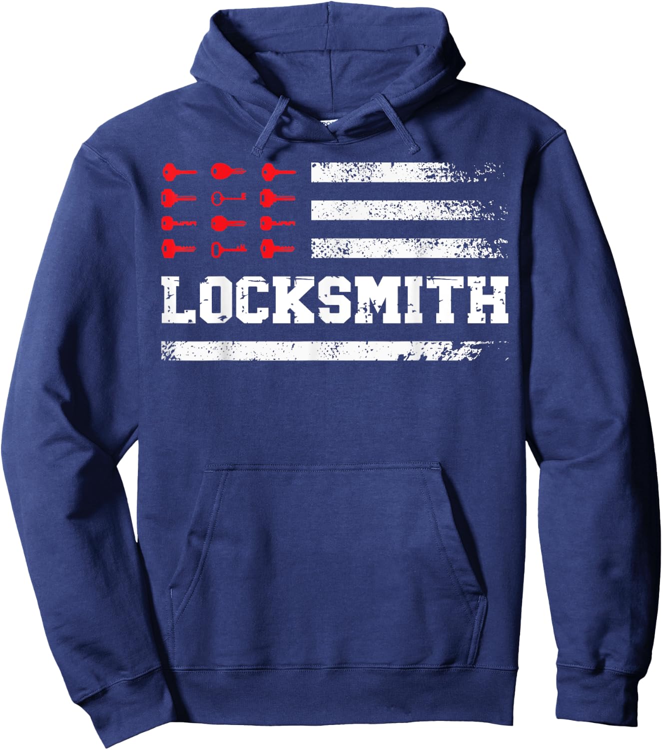 Locksmith US Flag Locksmithing Lock Picker Hoodie - Hoodie | Navy
