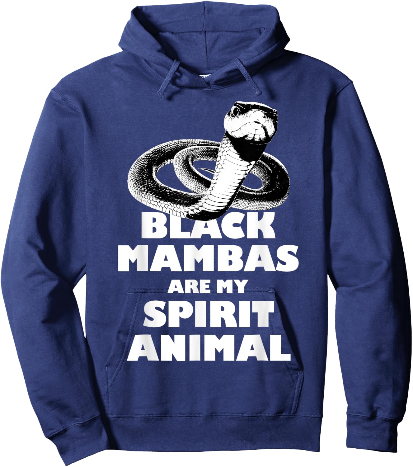 Black Mambas Are My Spirit Animal Scary Snake Hoodie - Hoodie | Navy