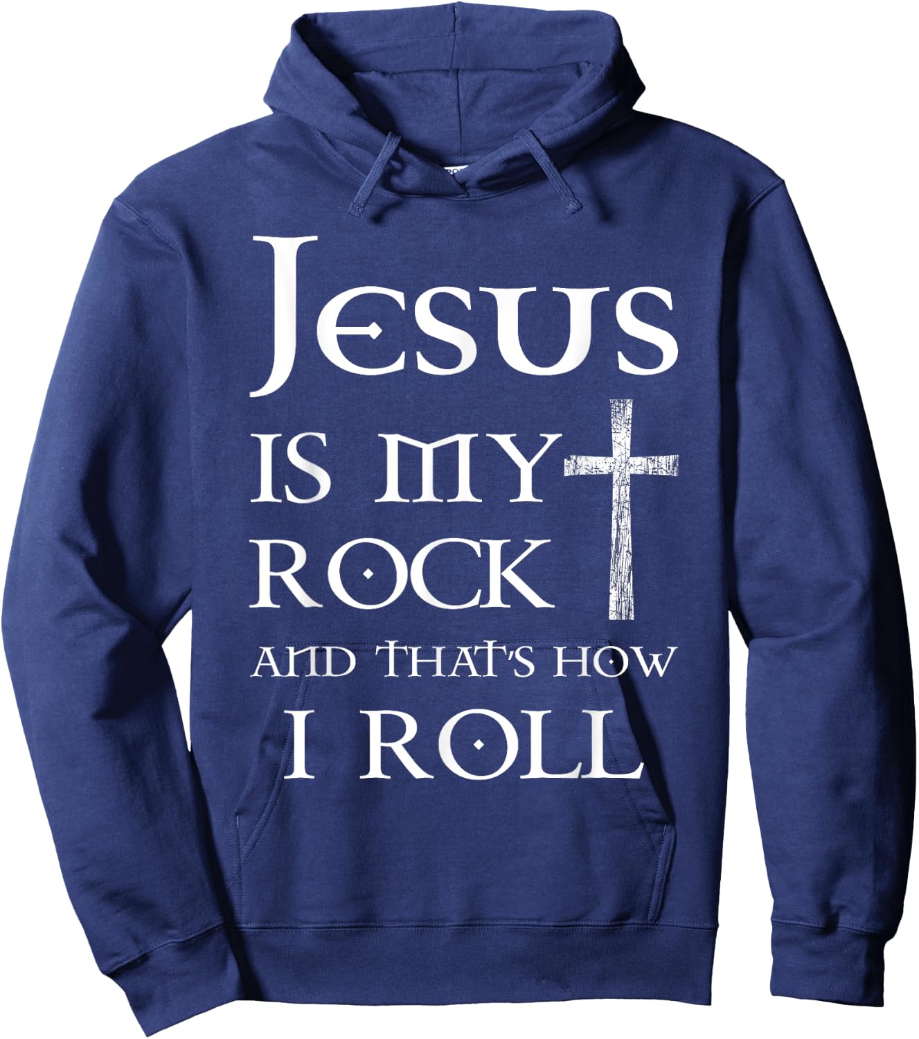 Jesus Is My Rock And That’s How I Roll Hoodie - Hoodie | Navy