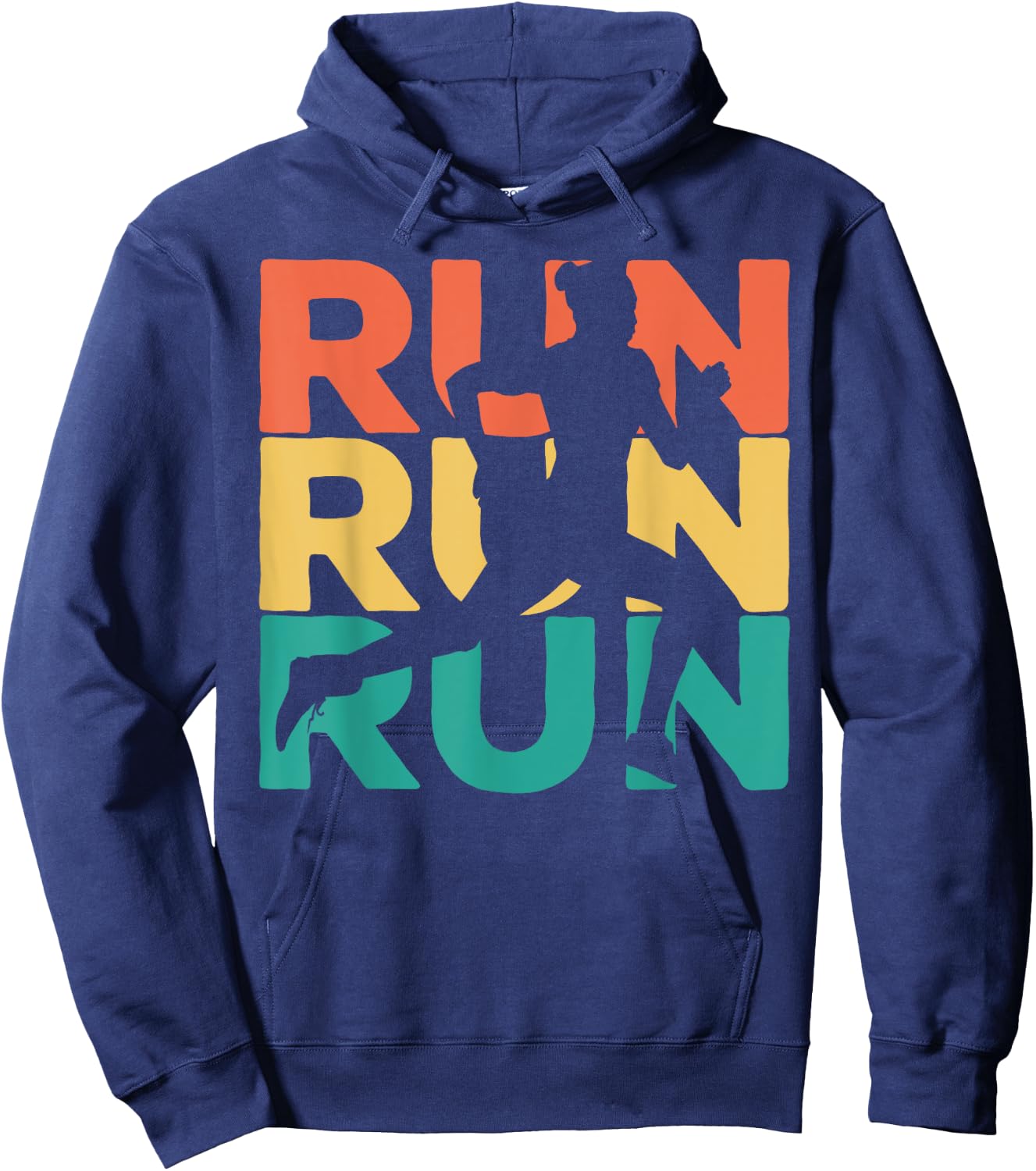 Retro Vintage Running Gift Runners Hoodie - Hoodie | Navy