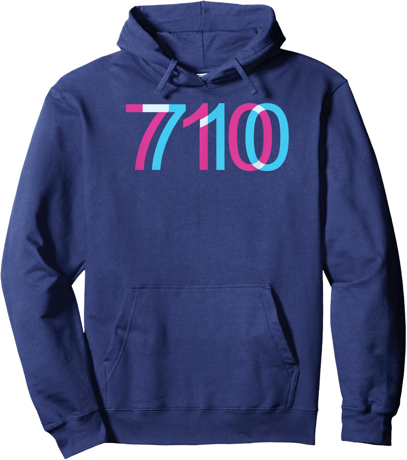 710 Oil Dabbing 420 Trippy Glitch Hoodie - Hoodie | Navy