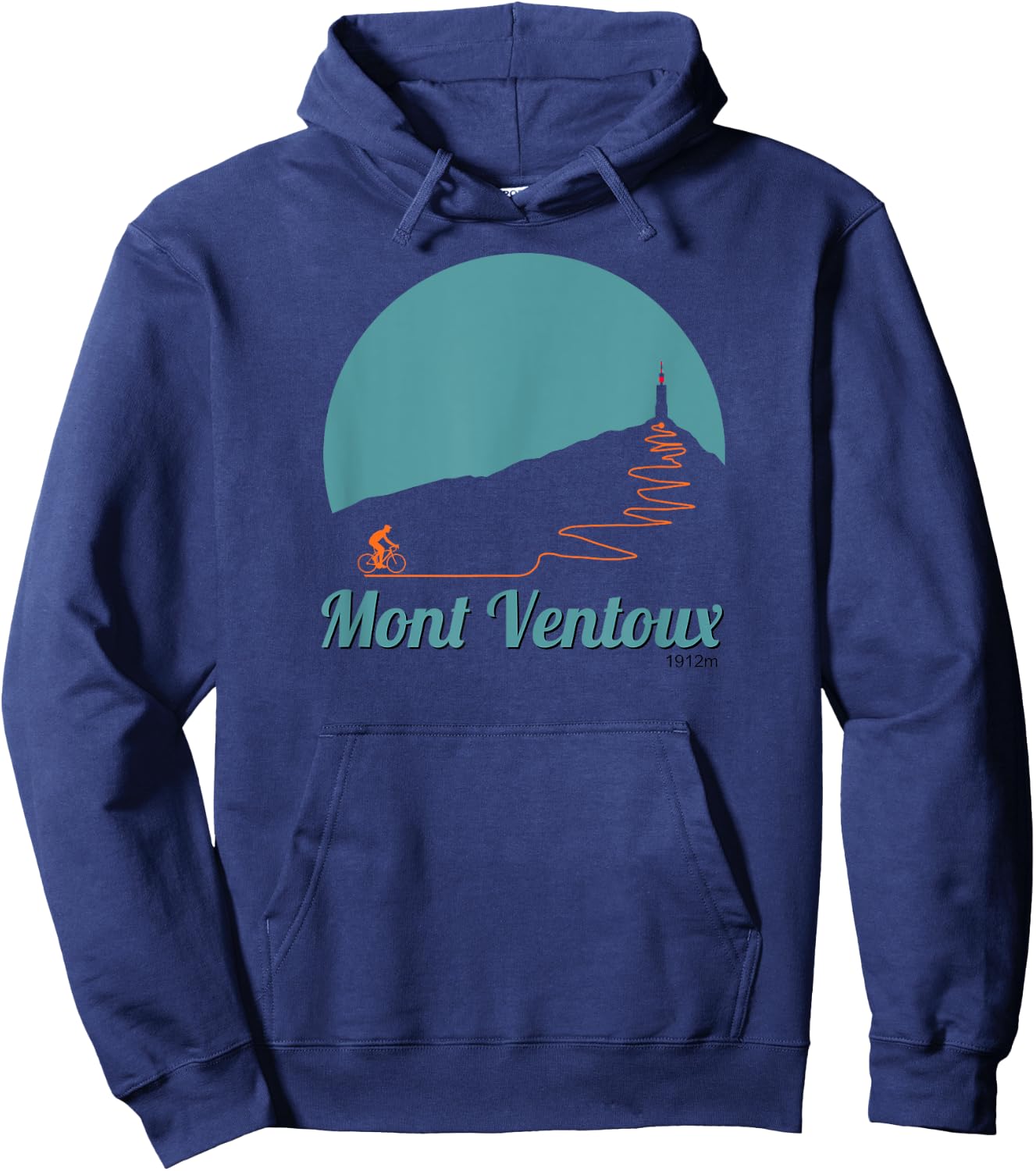 Mont Ventoux Cycling Climb - Mountain Hoodie - Hoodie | Navy