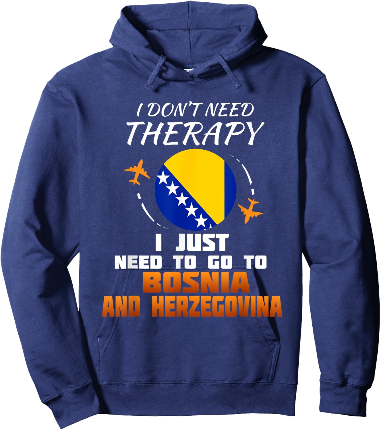 Bosnian Flag I Bosnia Flag Vacation I Bosnia Hoodie - Hoodie | Navy