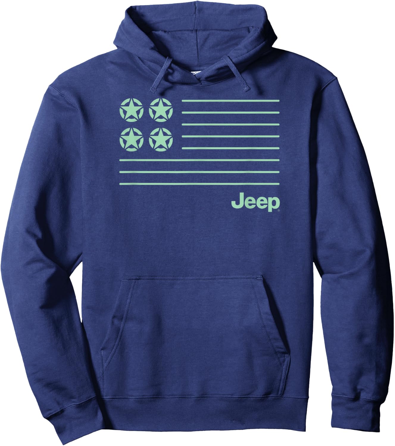 Jeep Modern Flag Hoodie - Hoodie | Navy