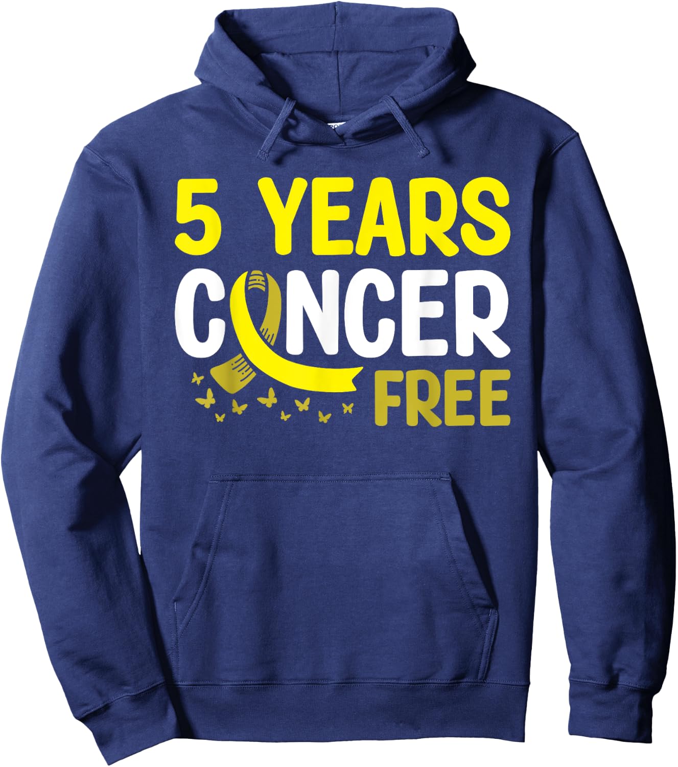 Bone Cancer Awareness 5 Years Cancer Free Hoodie - Hoodie | Navy