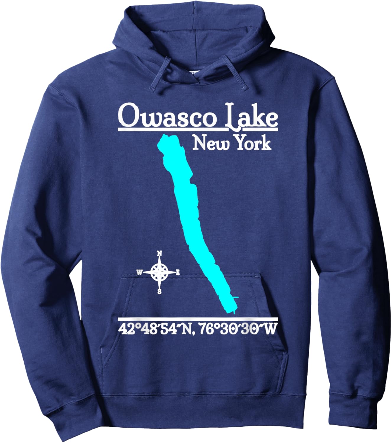 Owasco Lake, New York Hoodie - Hoodie | Navy
