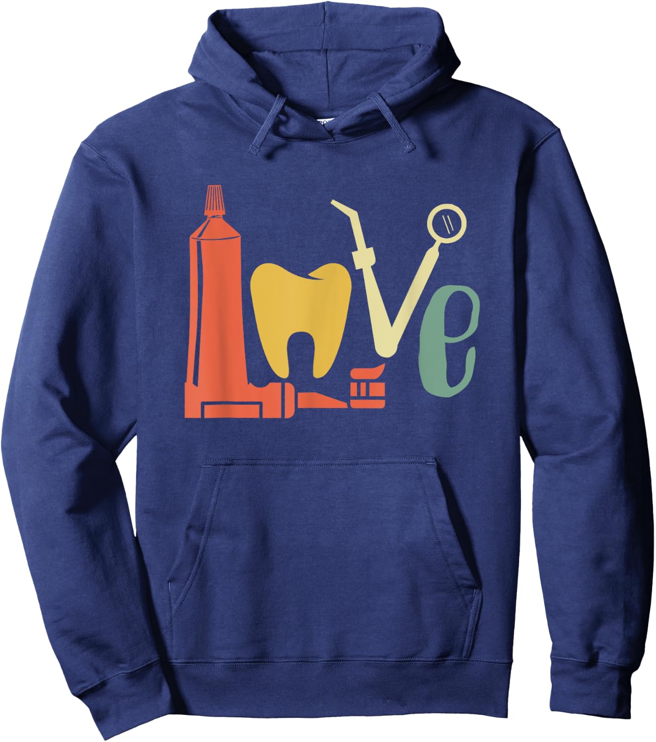 Love Dentist Dental Doctor Dentist Aid Tooth Hoodie - Hoodie | Navy