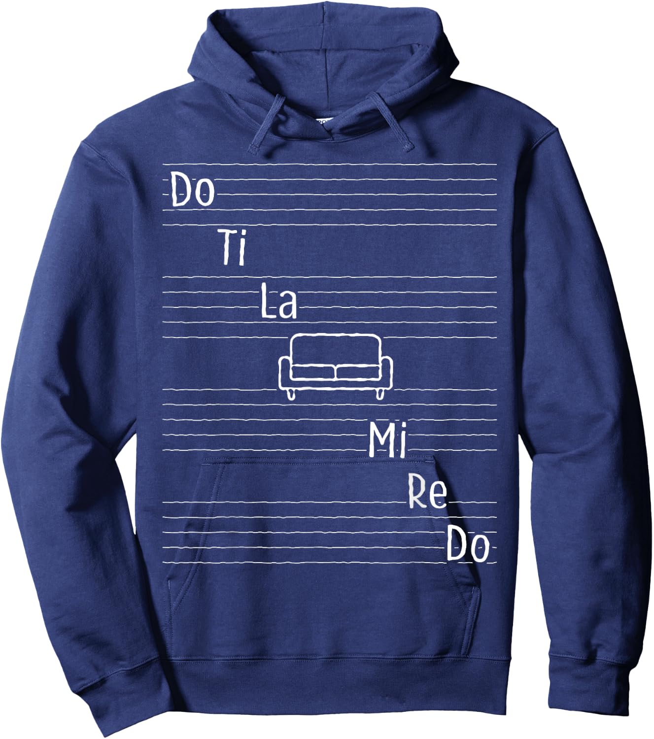 Do Ti La Sofa Funny Musical Notes Scale Design Hoodie - Hoodie | Navy