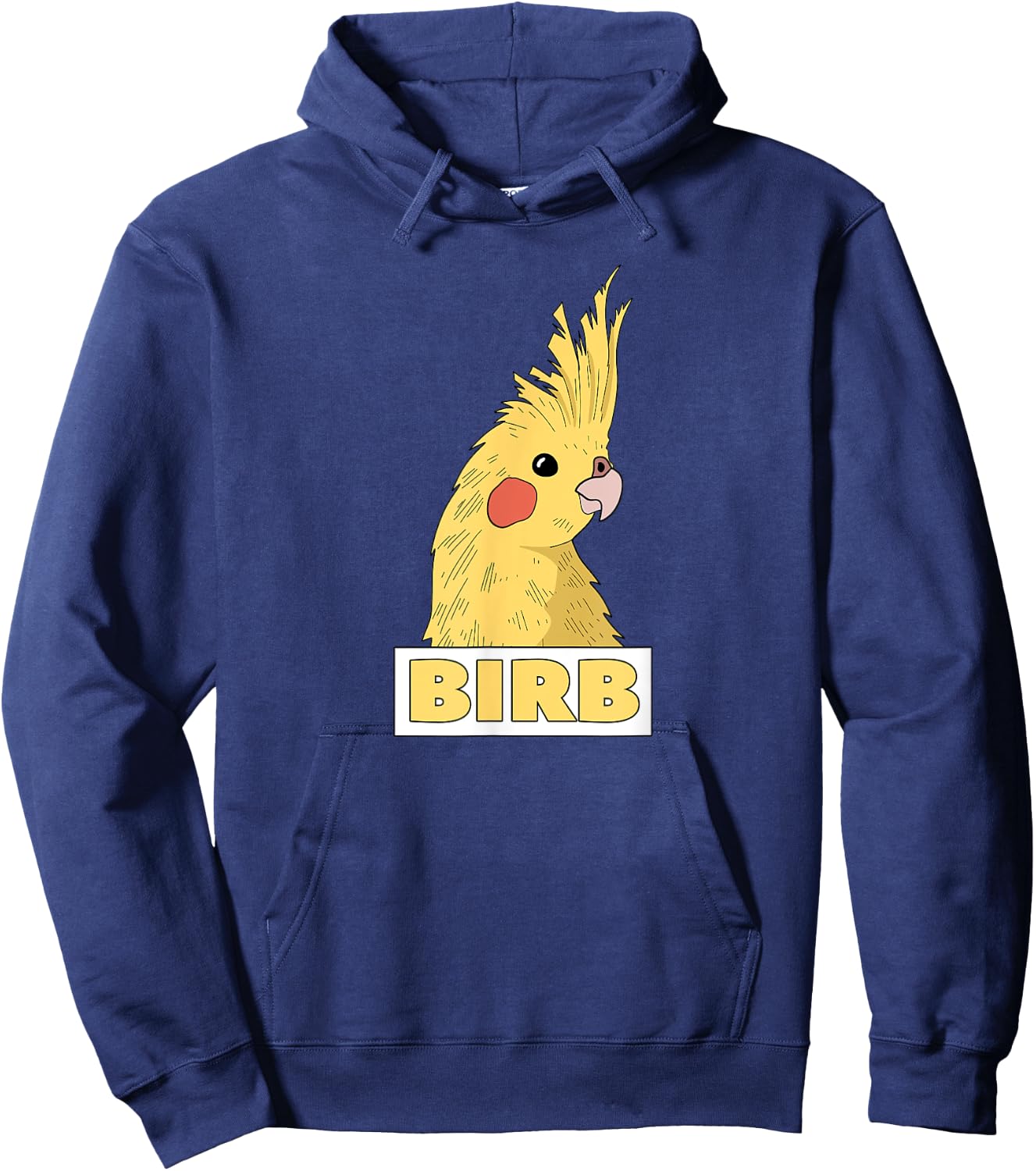 Birb Yellow Cockatiel Bird Lover Hoodie - Hoodie | Navy