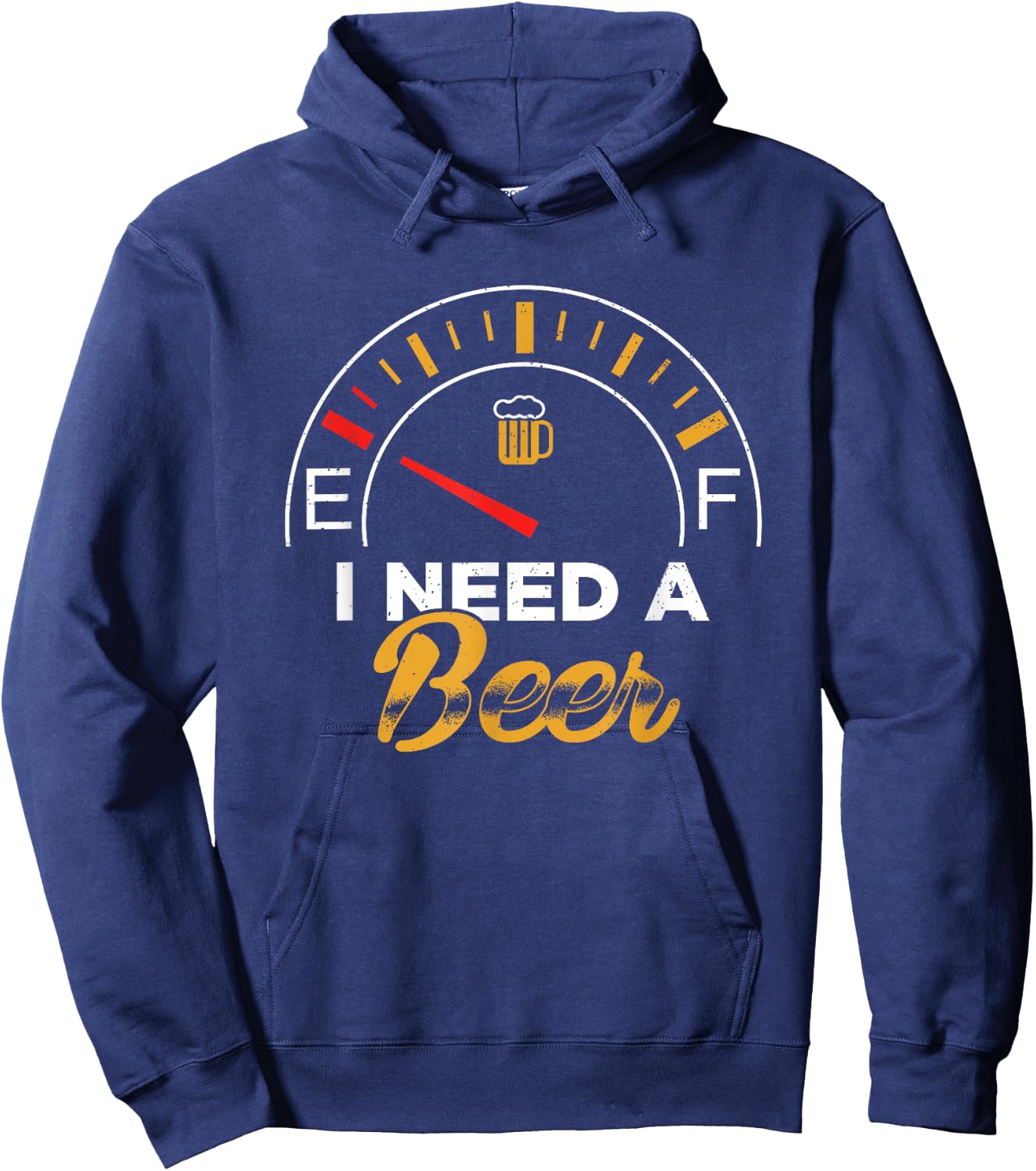 I Need A Beer Beermeter Funny Drinking Brewing Hoodie - Hoodie | Navy