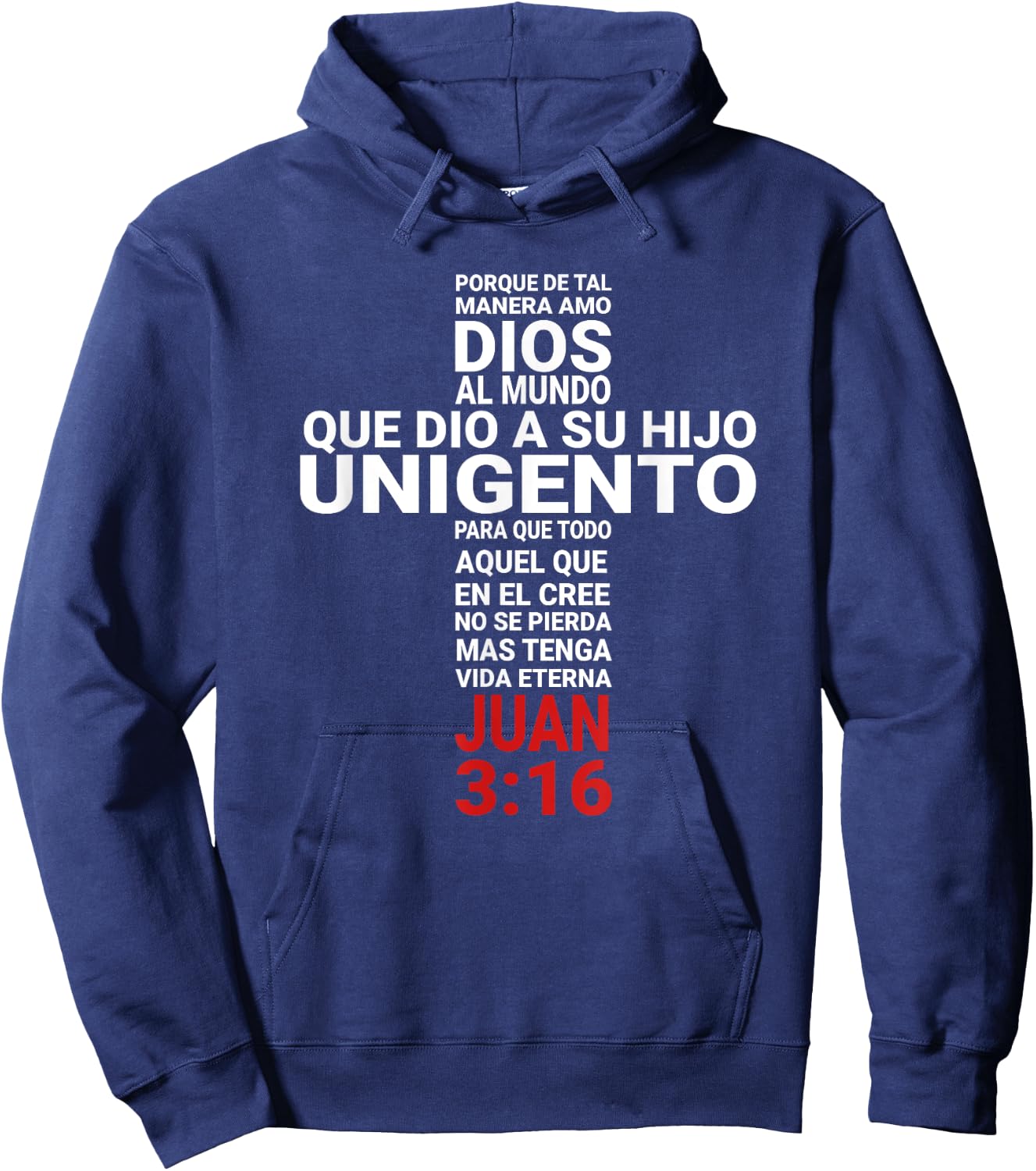 Juan 3:16 John Playera Camisa Hoodie - Hoodie | Navy