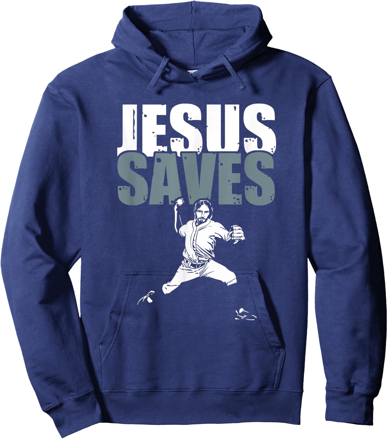 Jesus Saved - Religious Christian Baseball Gift Hoodie - Hoodie | Navy