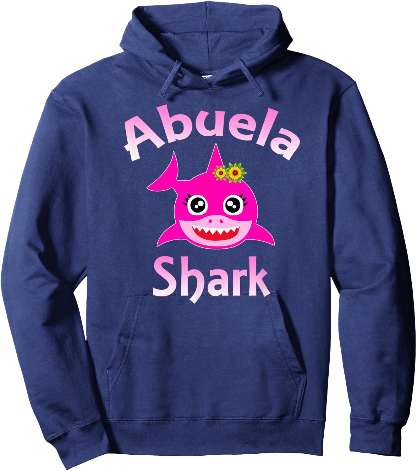 Abuela Shark Funny Spanish Gift Grandma Hoodie - Hoodie | Navy