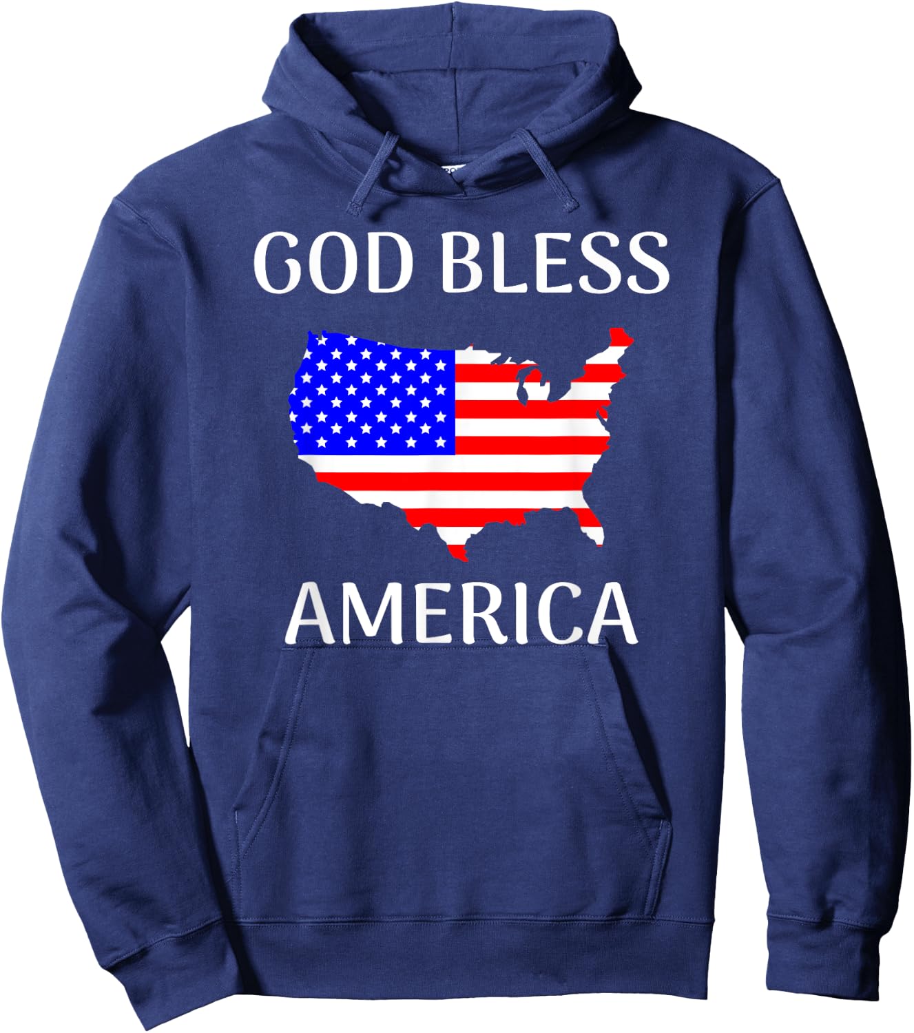 God Bless America United States Flag Country Hoodie - Hoodie | Navy