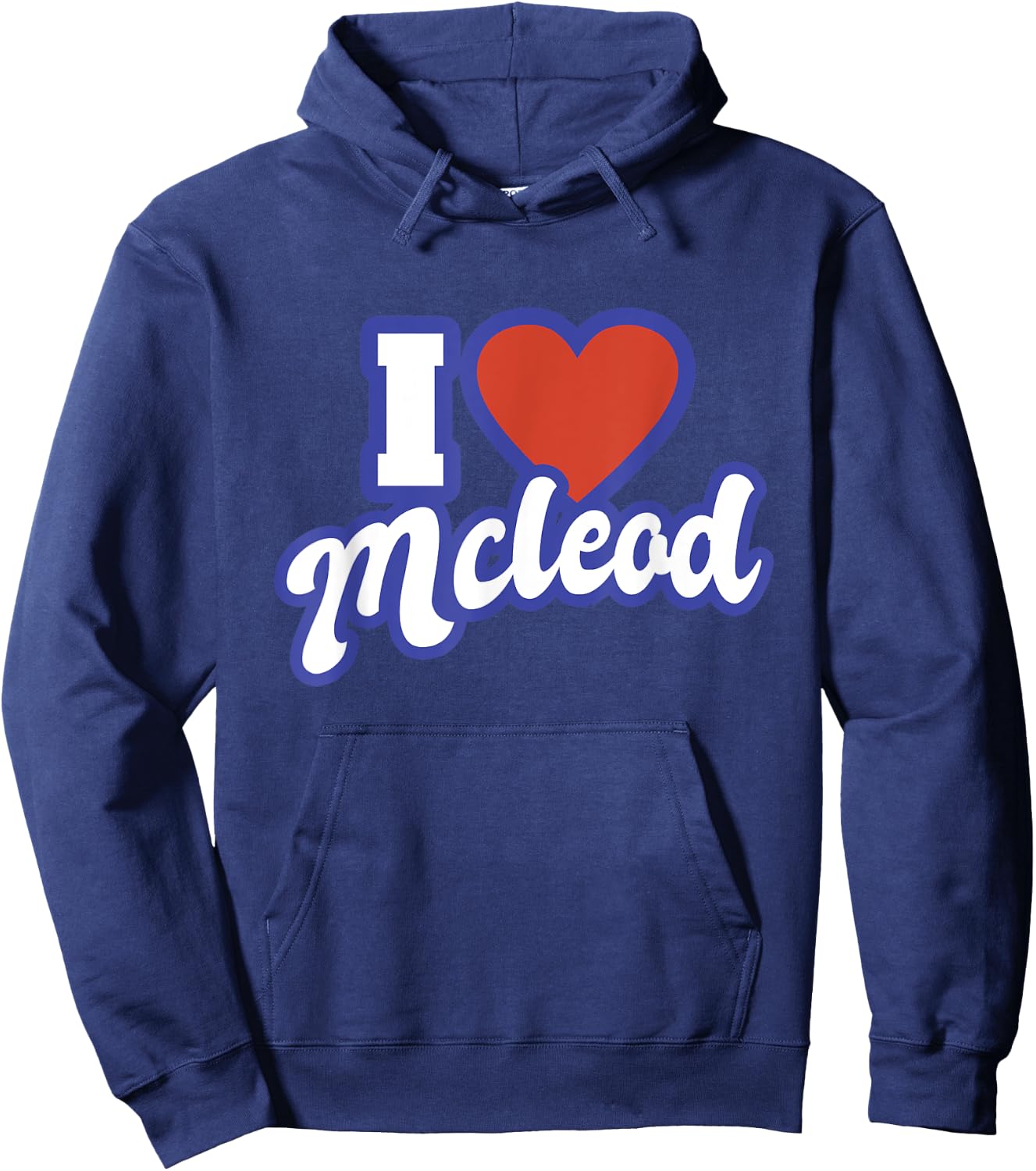 I Love Mcleod Hoodie - Hoodie | Navy
