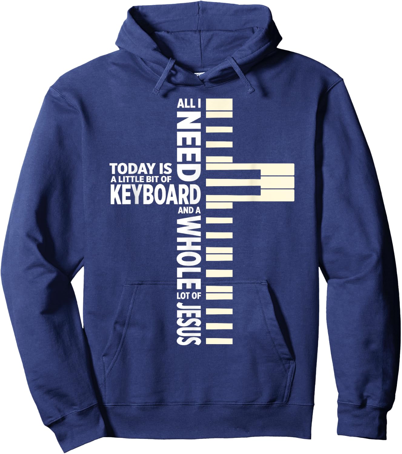 Christian Keyboard Musician Jesus Band Lover Hoodie - Hoodie | Navy